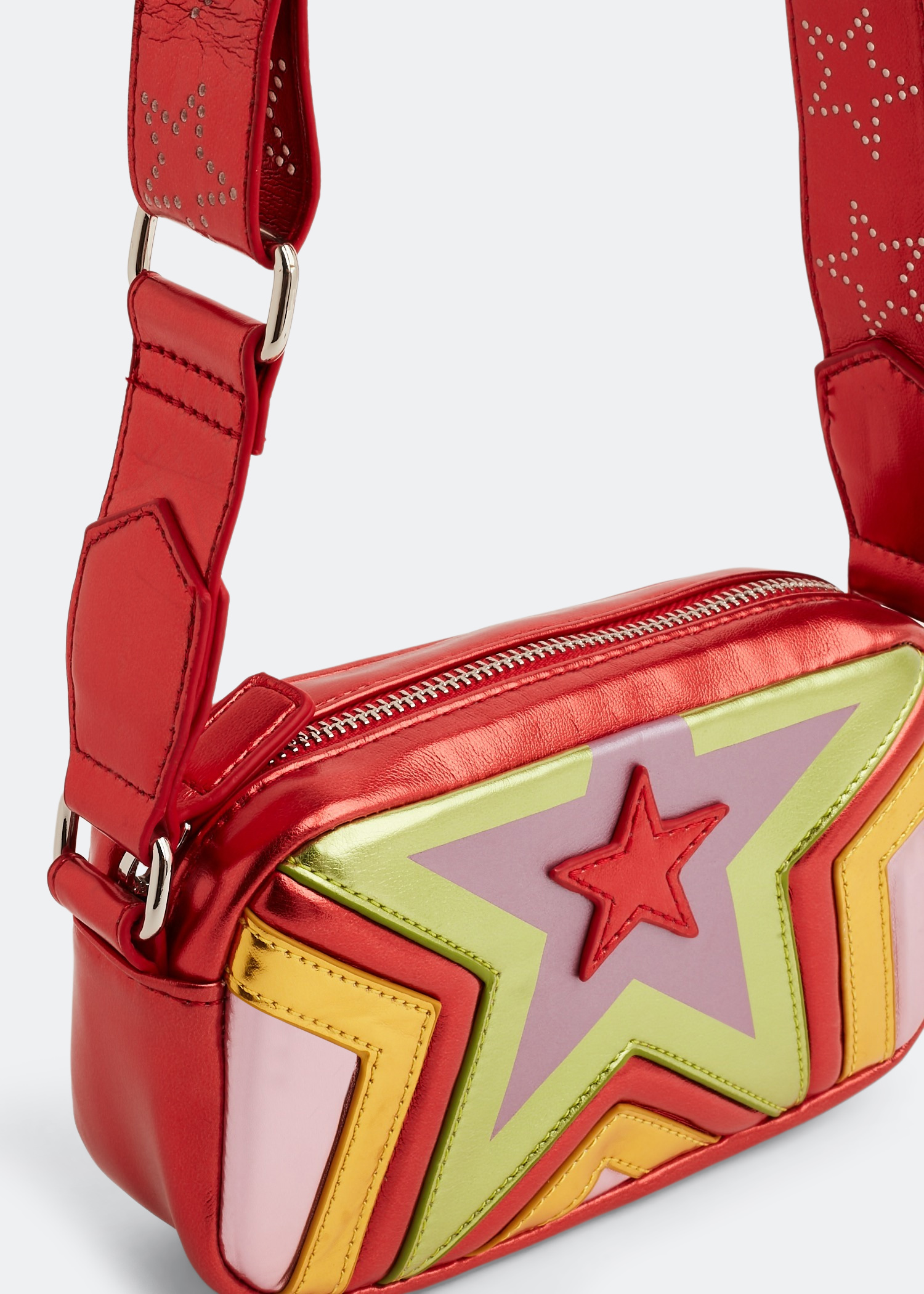 

Star quilted shoulder bag, Red