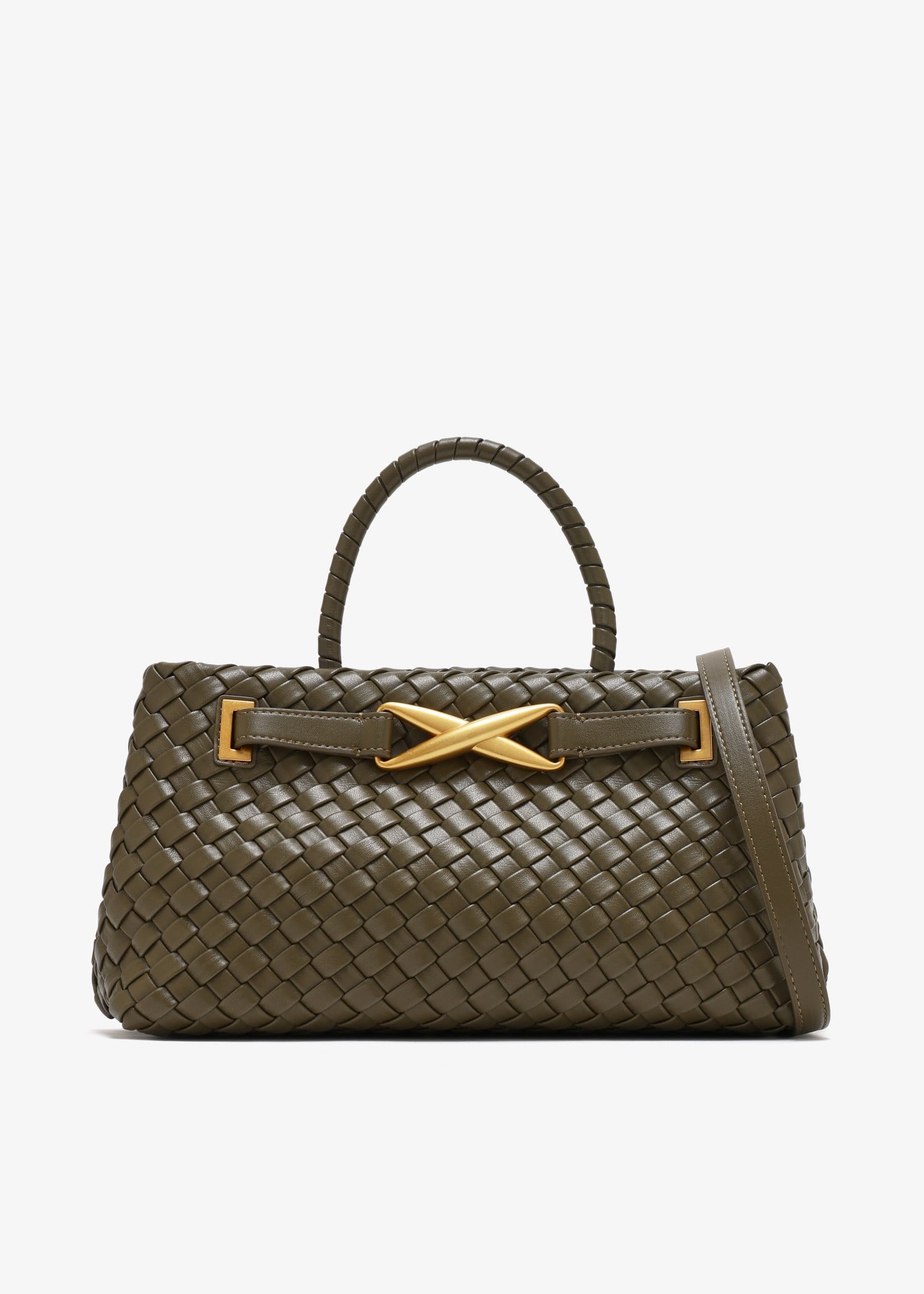 

Elora woven tote bag, Khaki