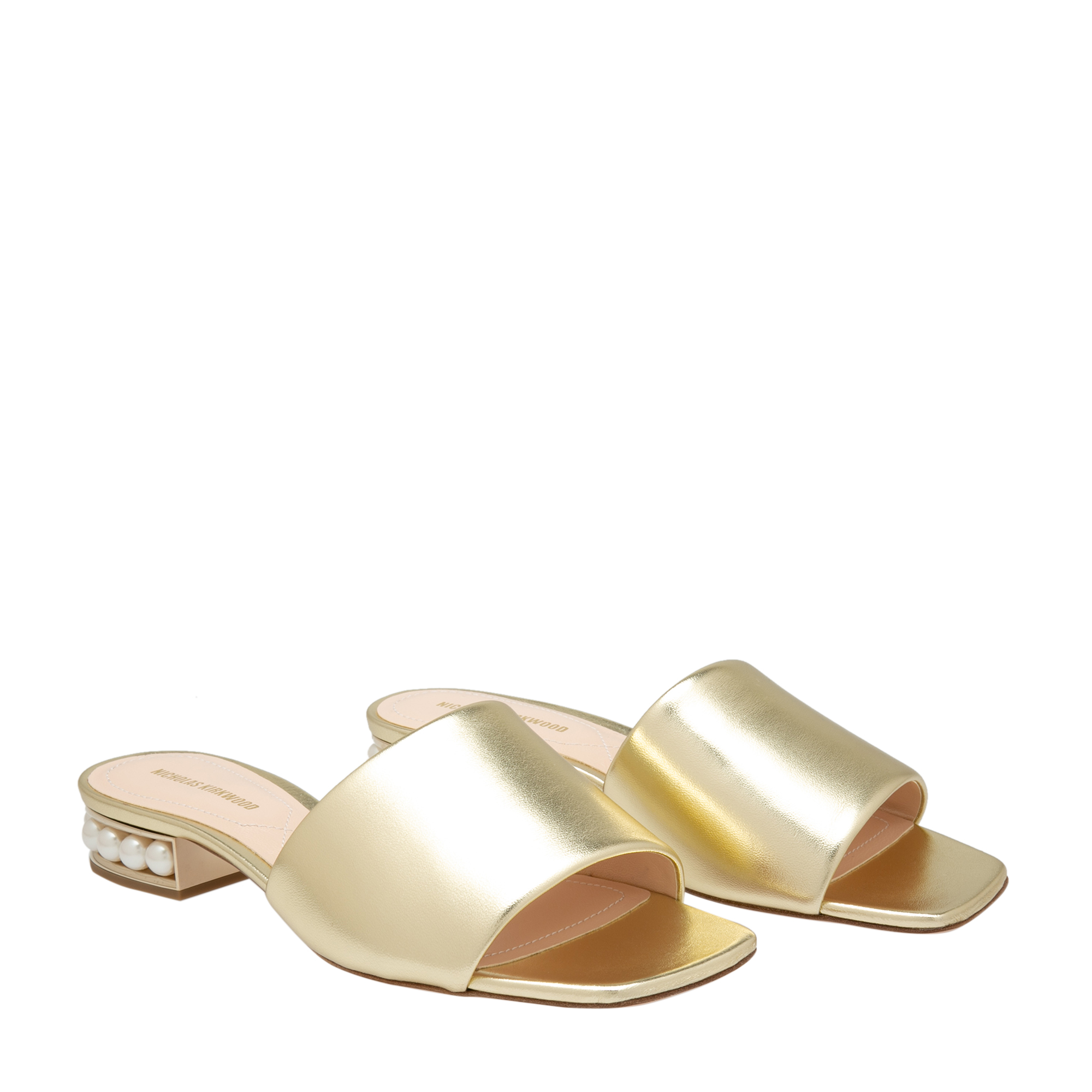 

Leather sandals, Gold