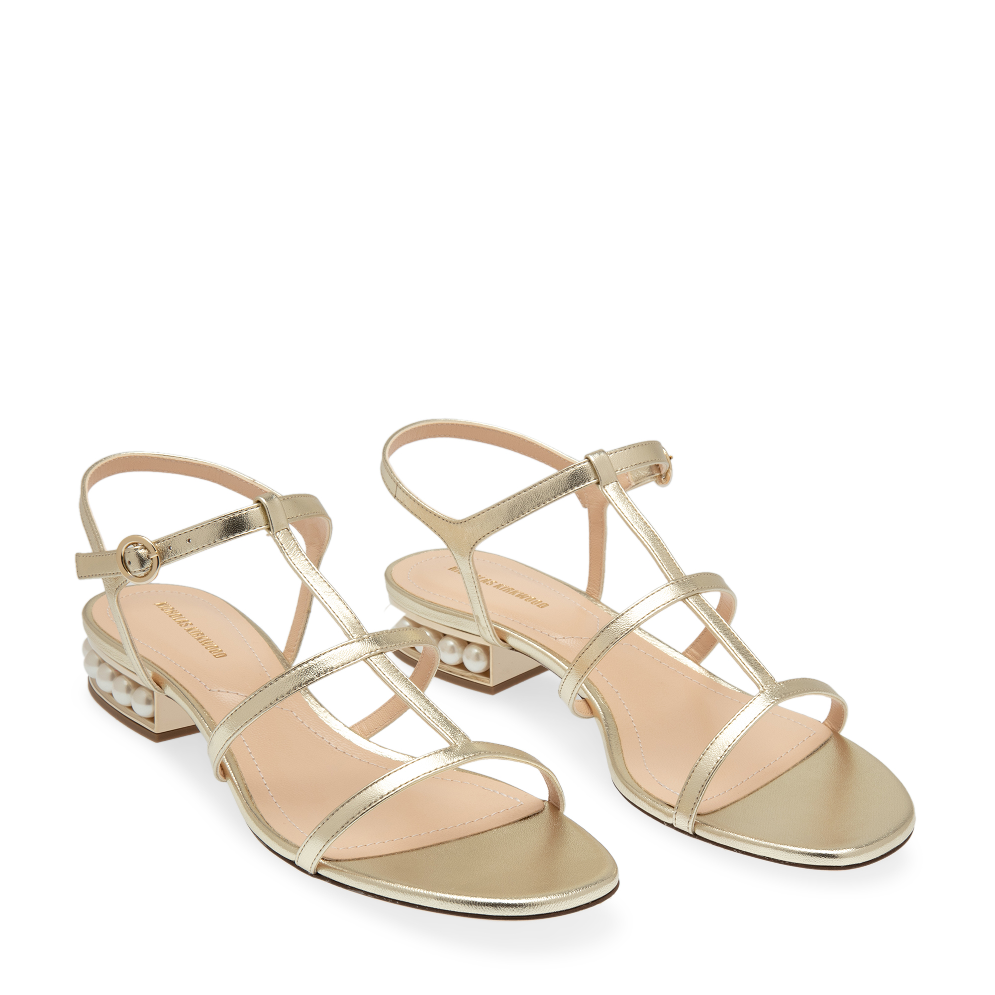 

Casati leather sandals, Gold