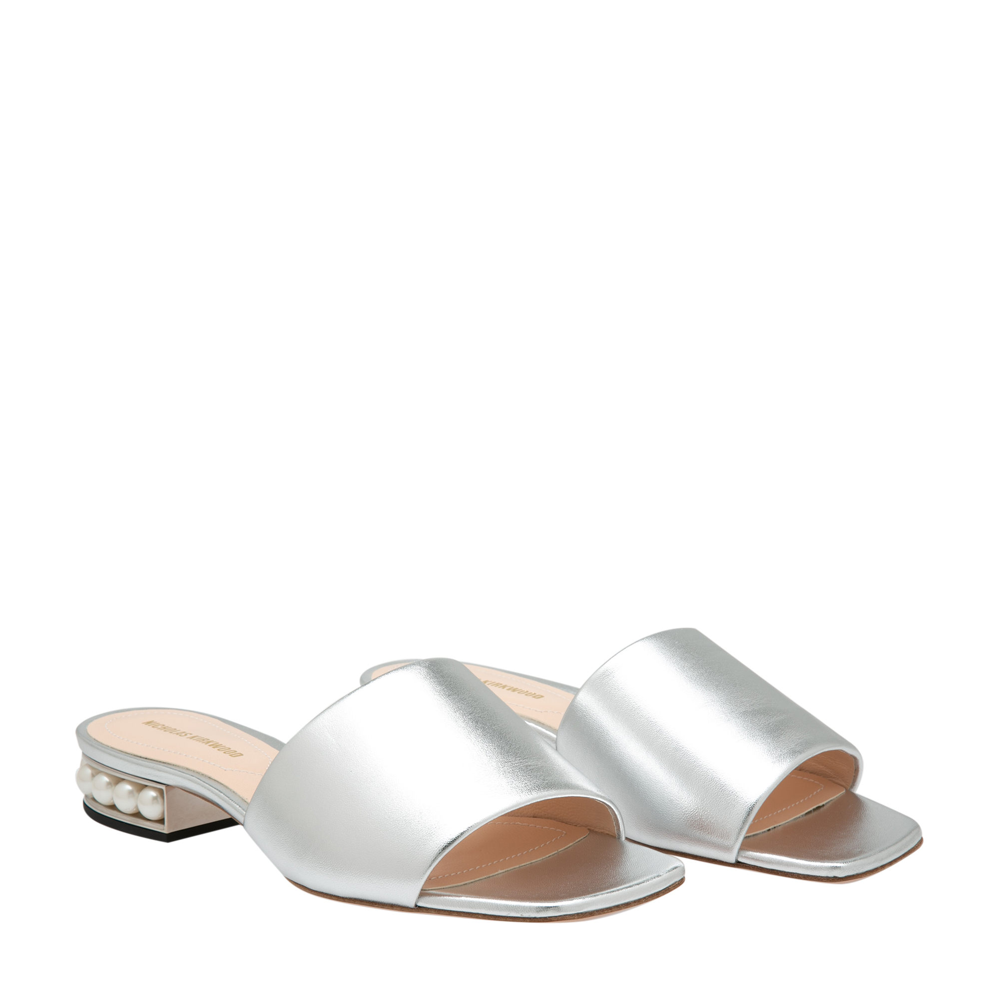 

Leather sandals, Silver