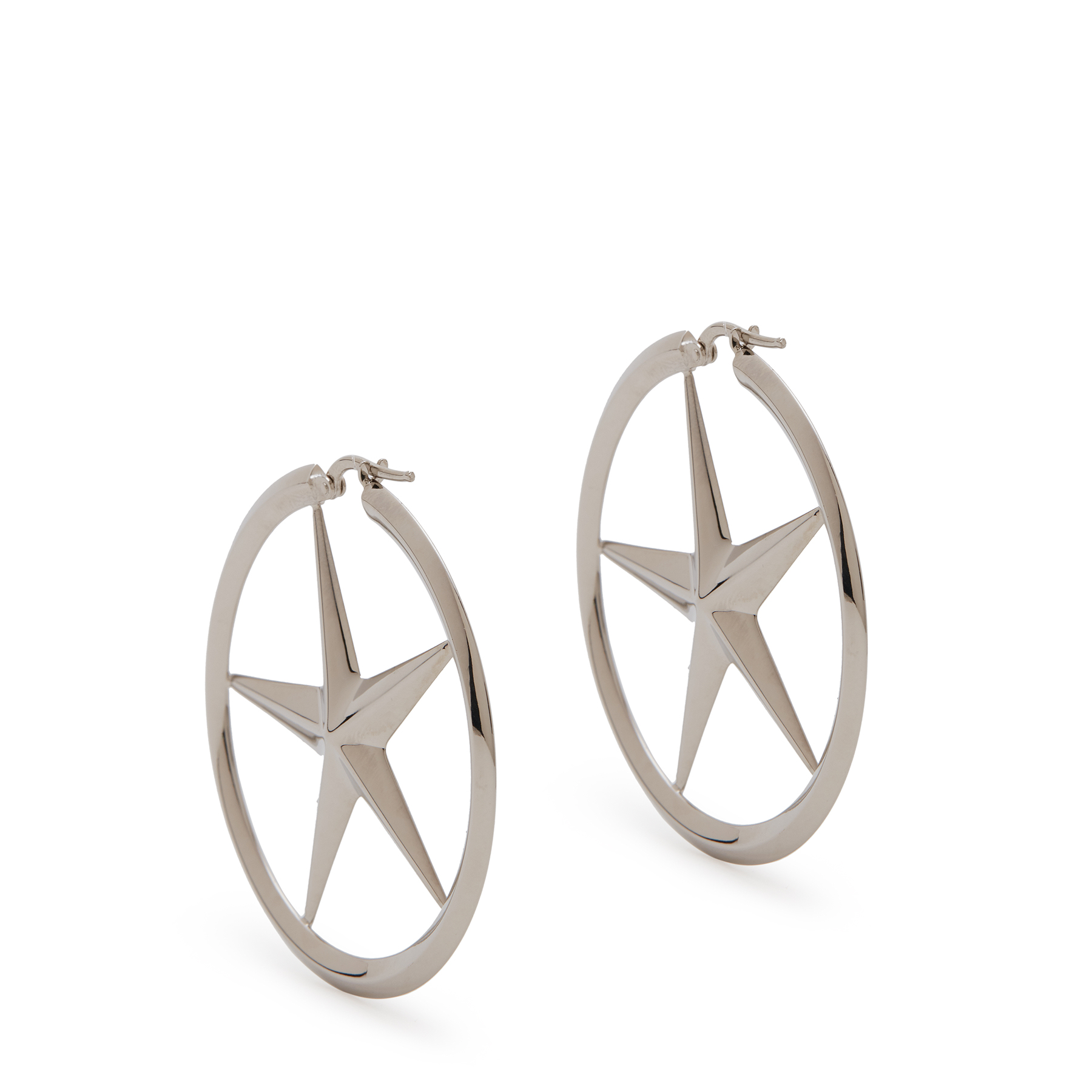 

AWG star hoop earrings, Silver