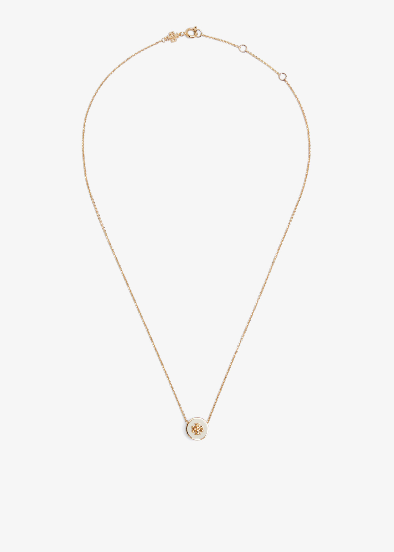 

Kira enamel pendant necklace, Gold