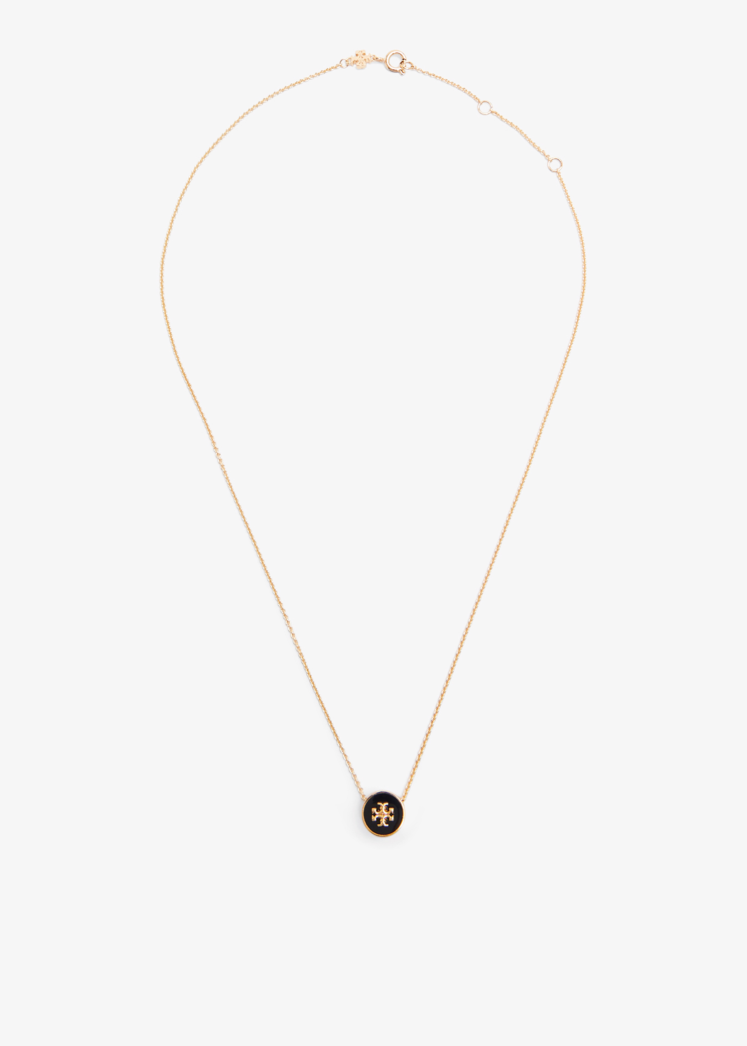 

Kira enamel pendant necklace, Gold