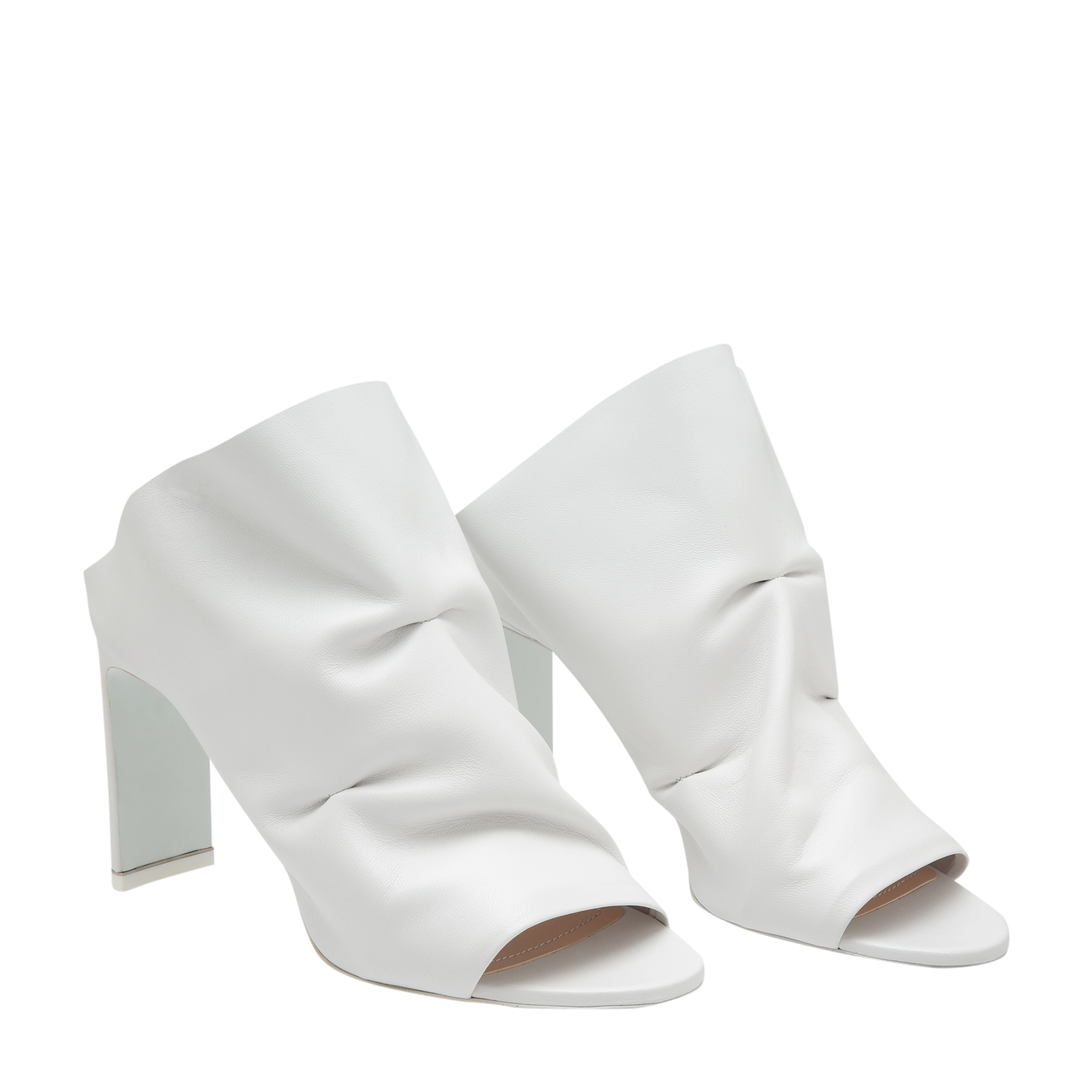 

Leather mules, White