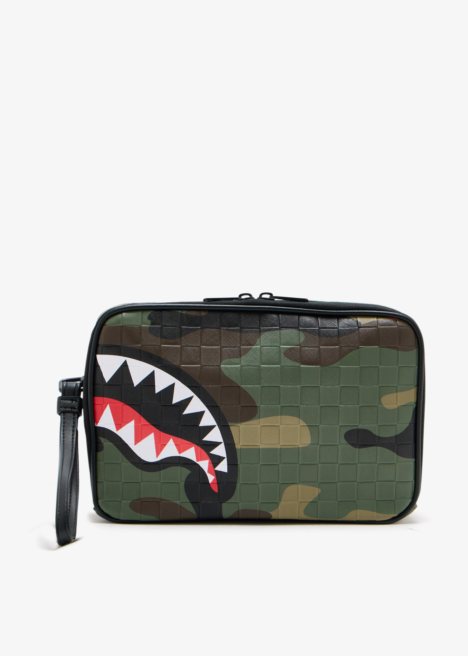 

Woodland camo check toiletry bag, Printed