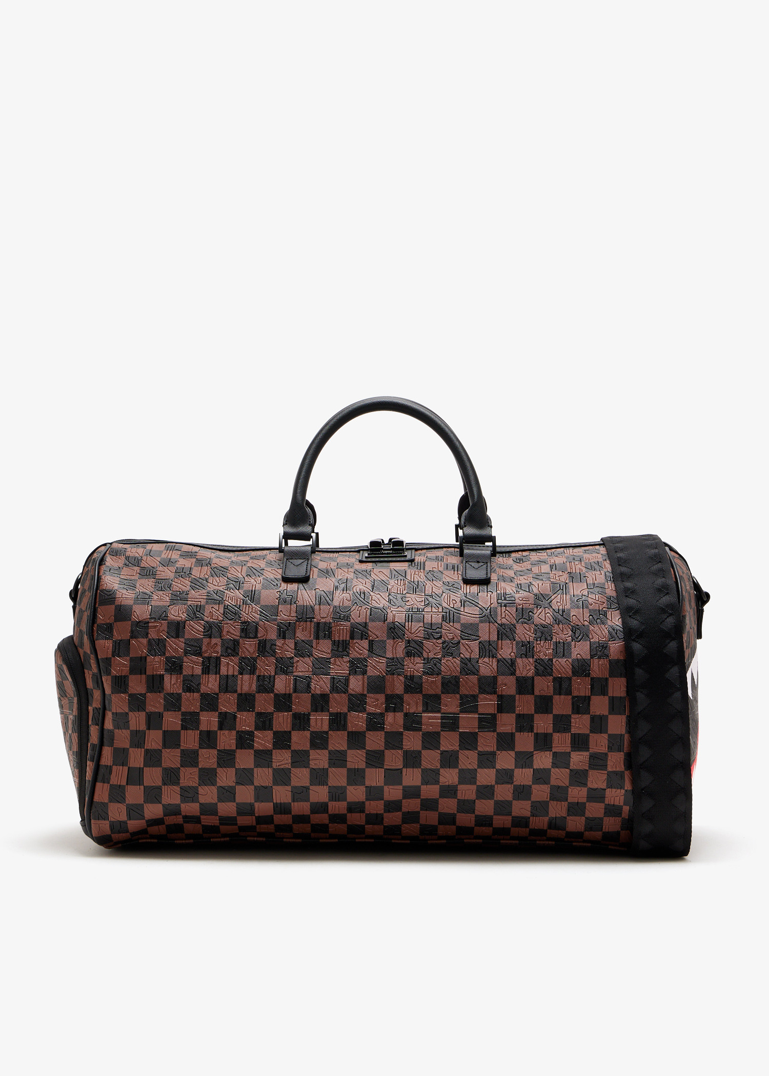 

Check embossed duffle bag, Printed
