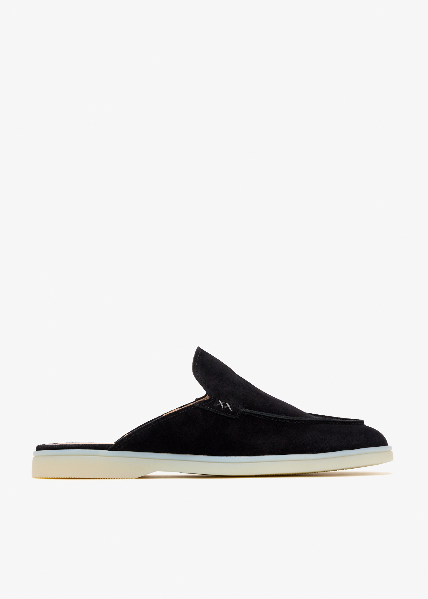 

BACKLESS LOAFER RUBBER SOLE, Black