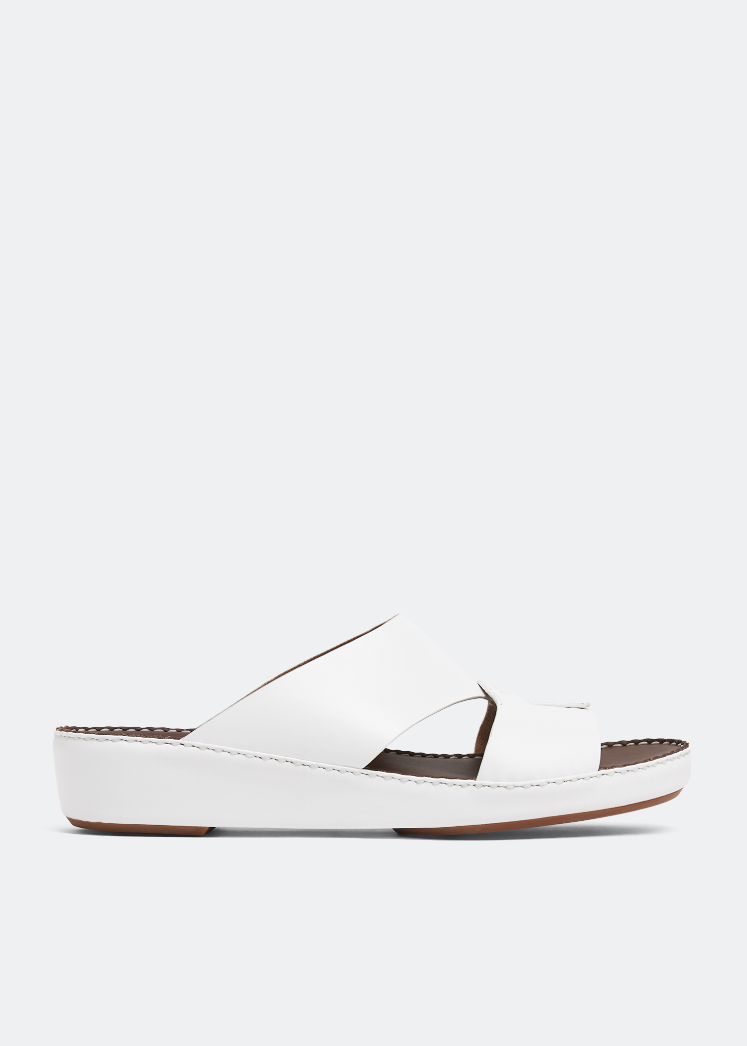 Envelope Belt sandals, White