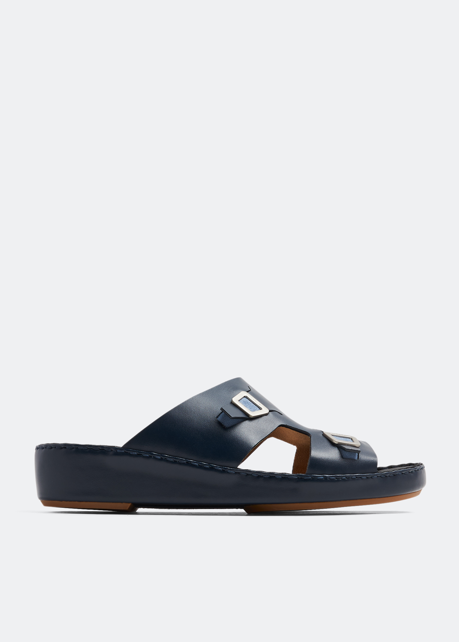 

Square Dual Buckle sandals, Blue