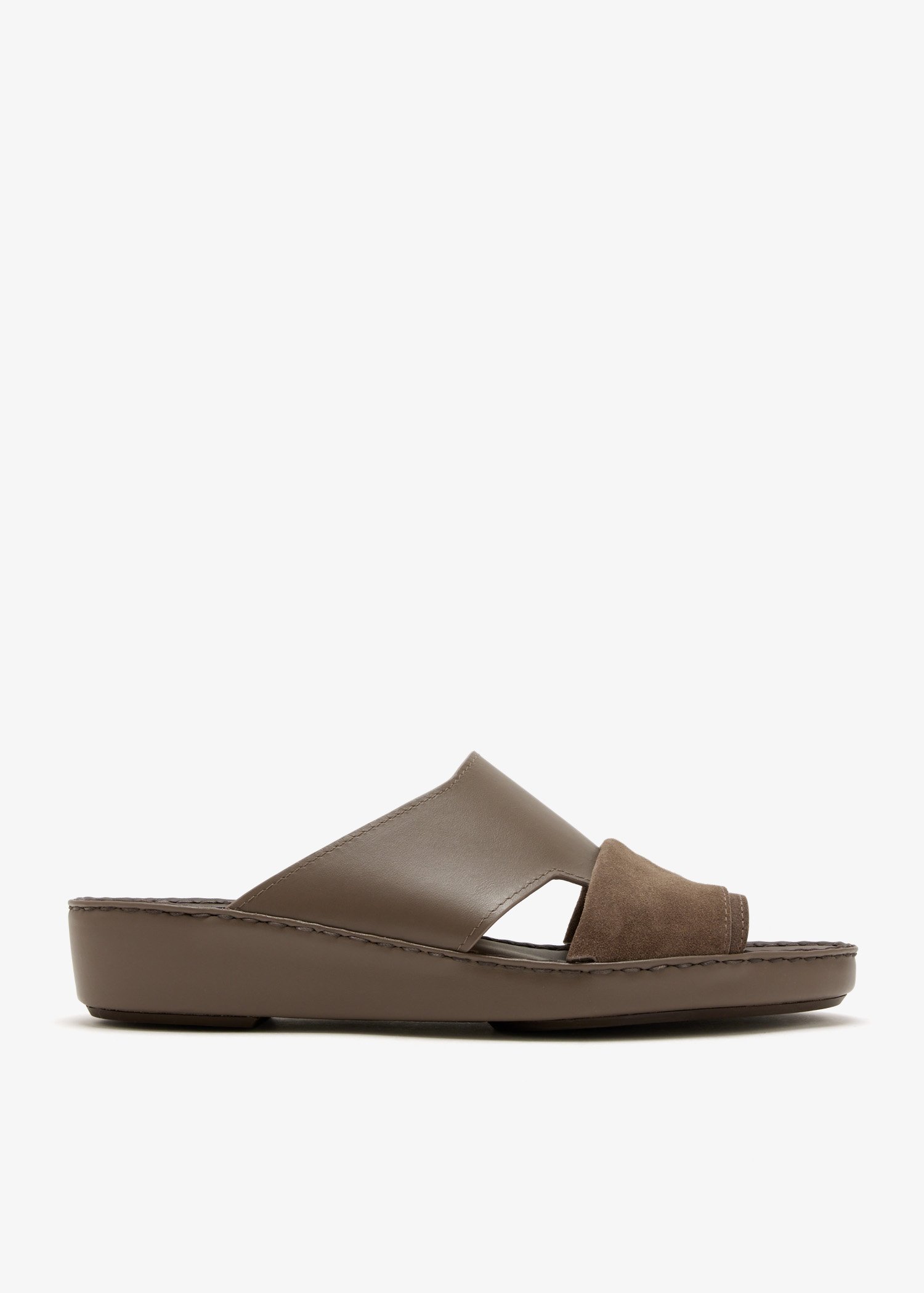 

Fold Box sandals, Taupe