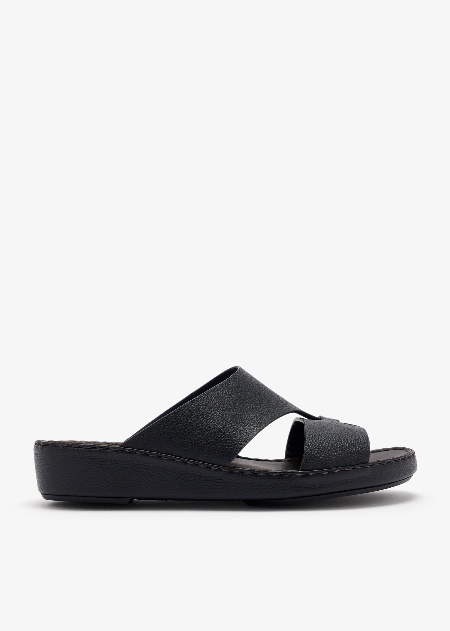 

Looped belt sandals, Black