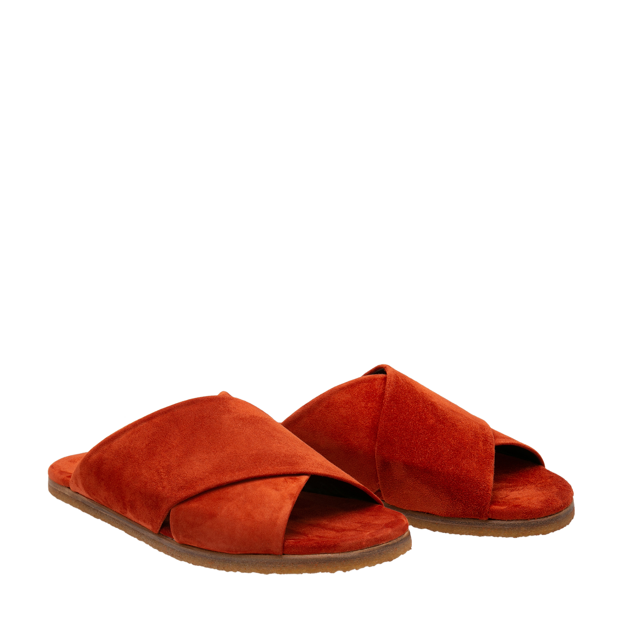 

Suede sandals, Orange