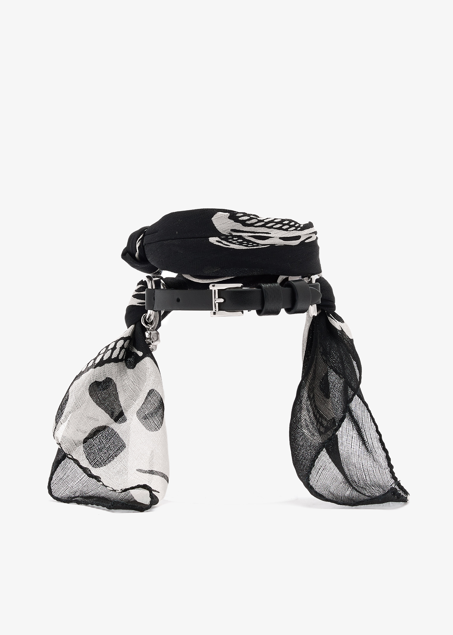 

Skull Scarf double wrap bracelet, Black