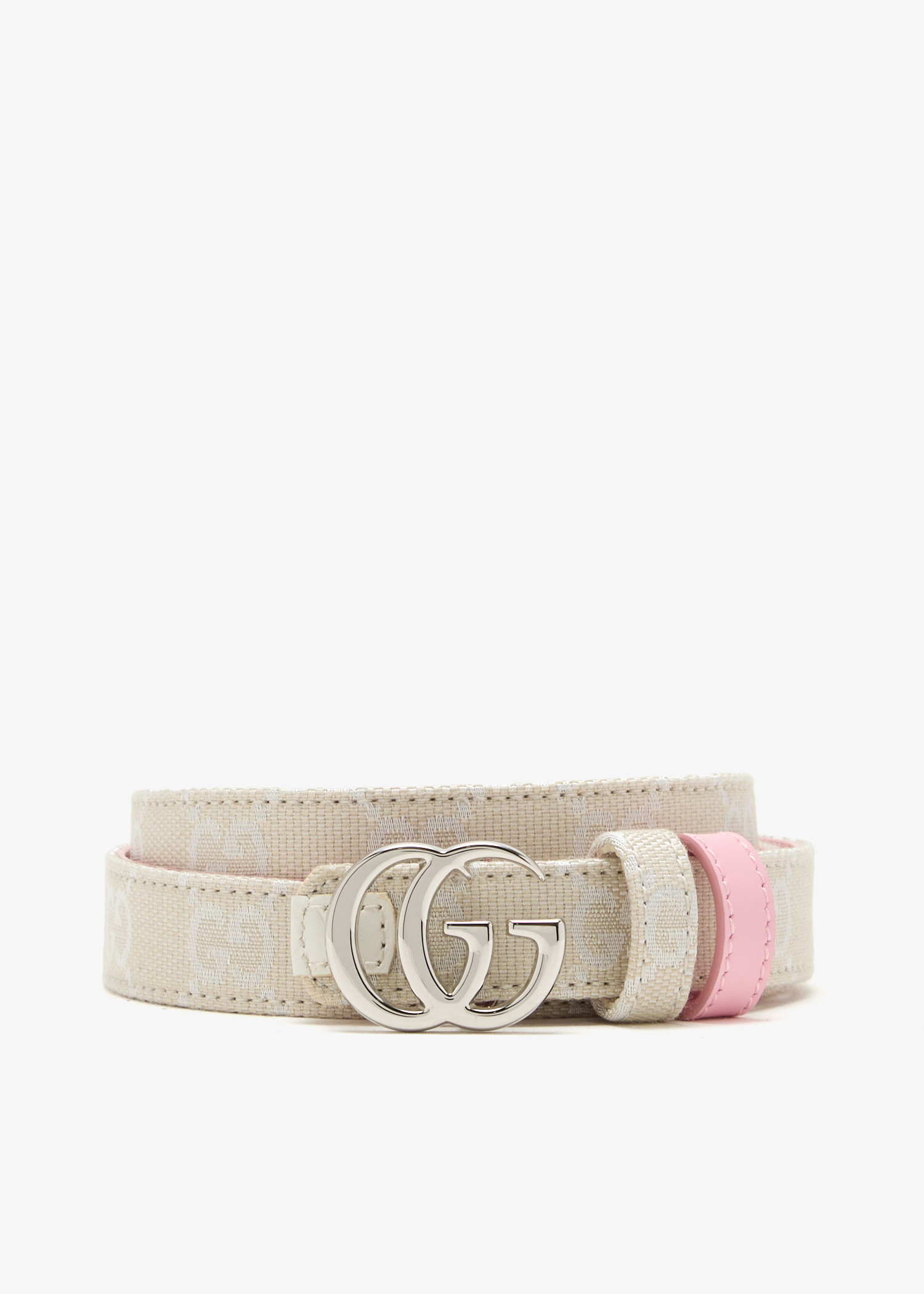 

GG Marmont reversible thin belt, Cream