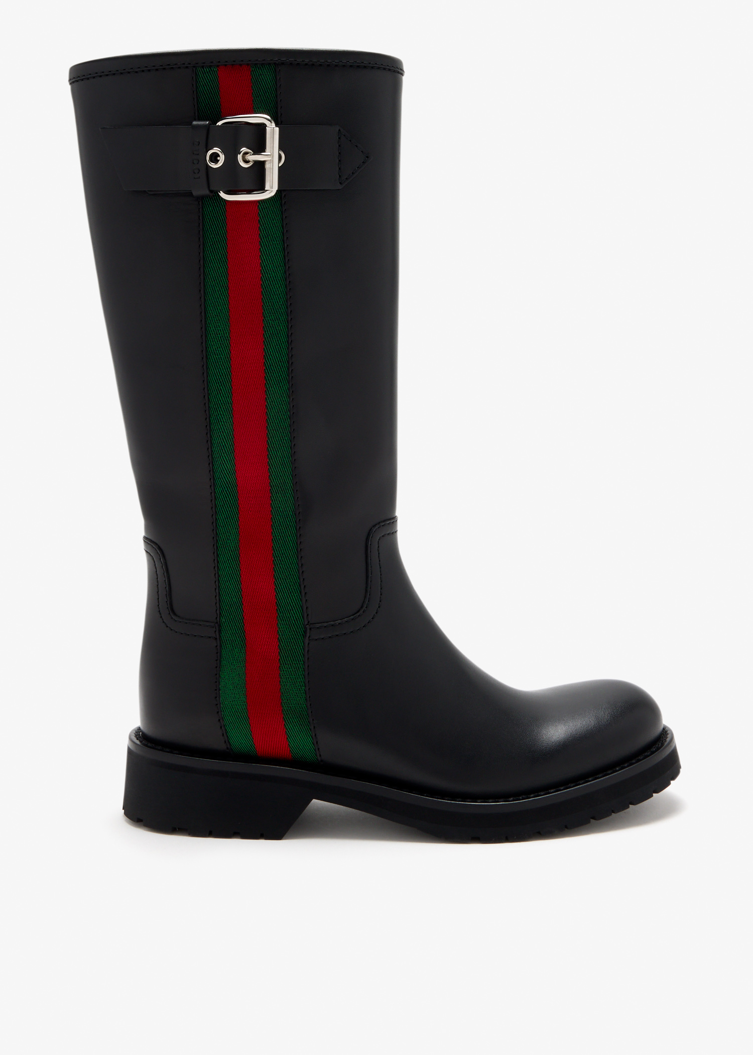 

Leather knee-high boots, Black