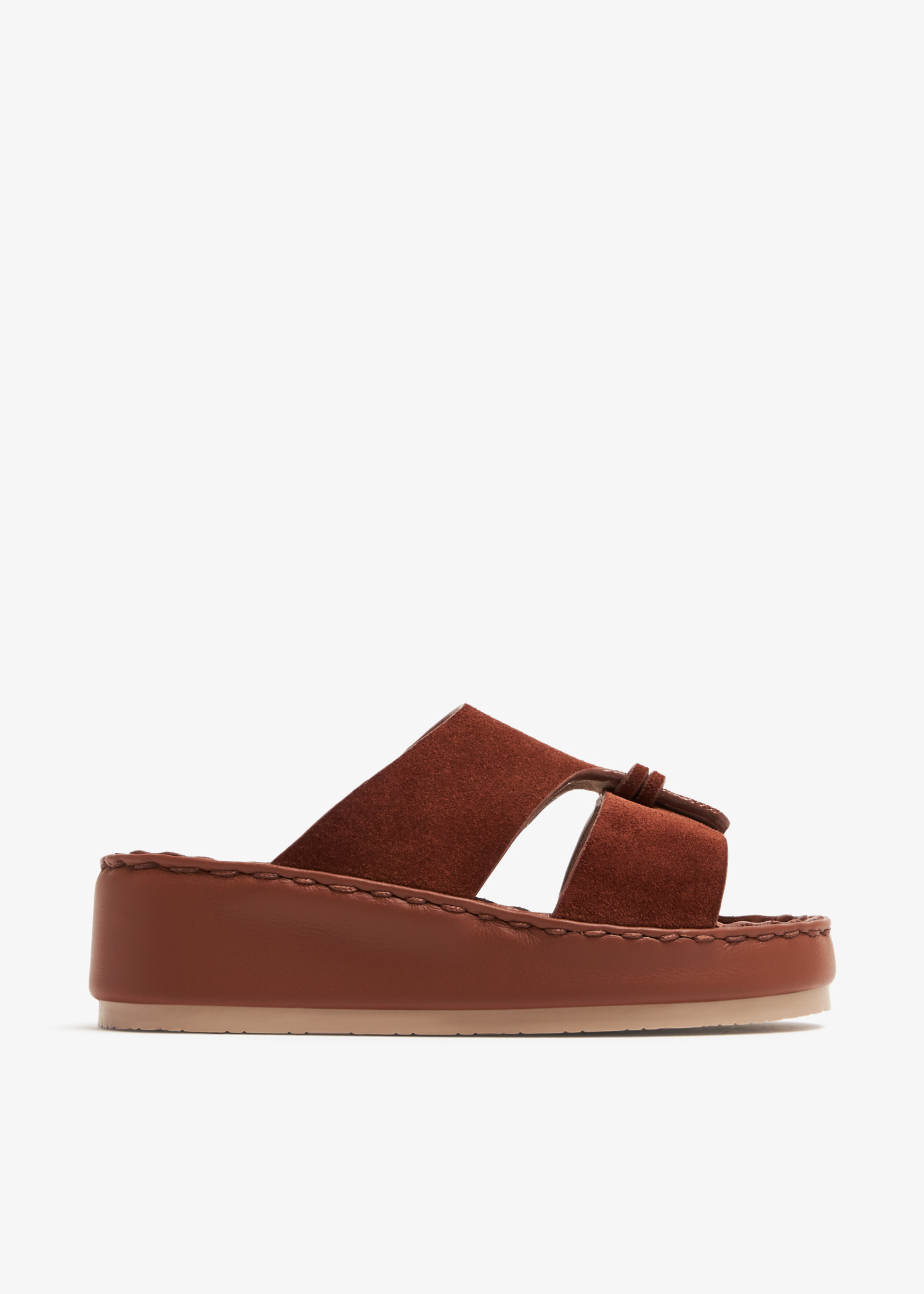 

Belted sandals, Brown