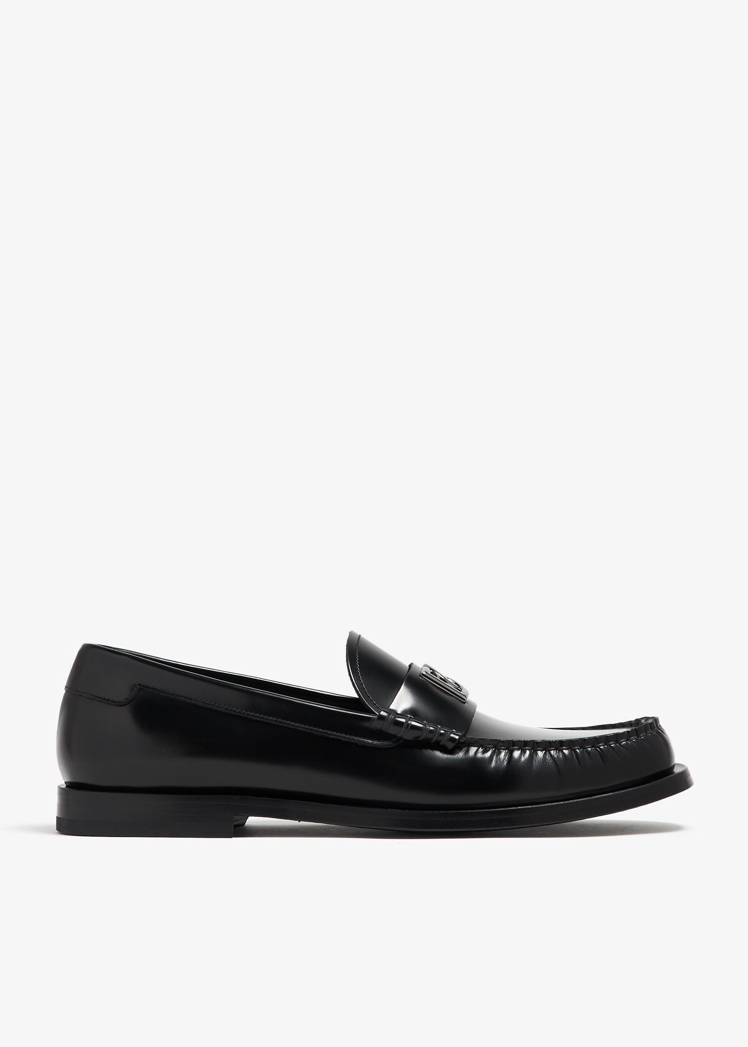 

Brushed calfskin loafers, Black