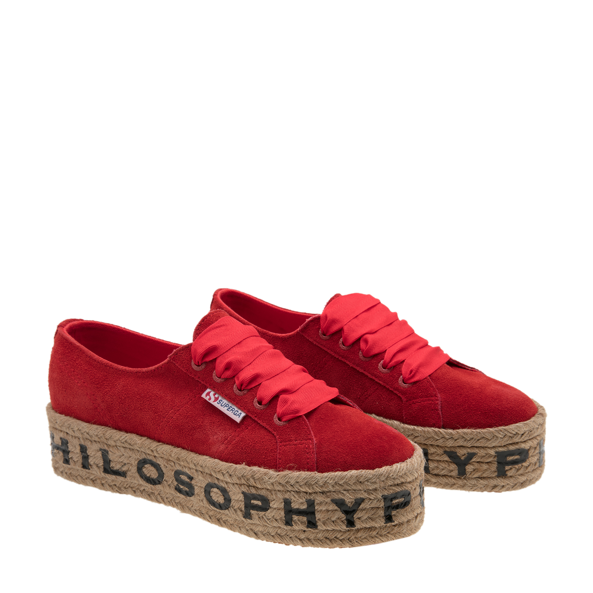 

X Philosophy suede sneakers., Red