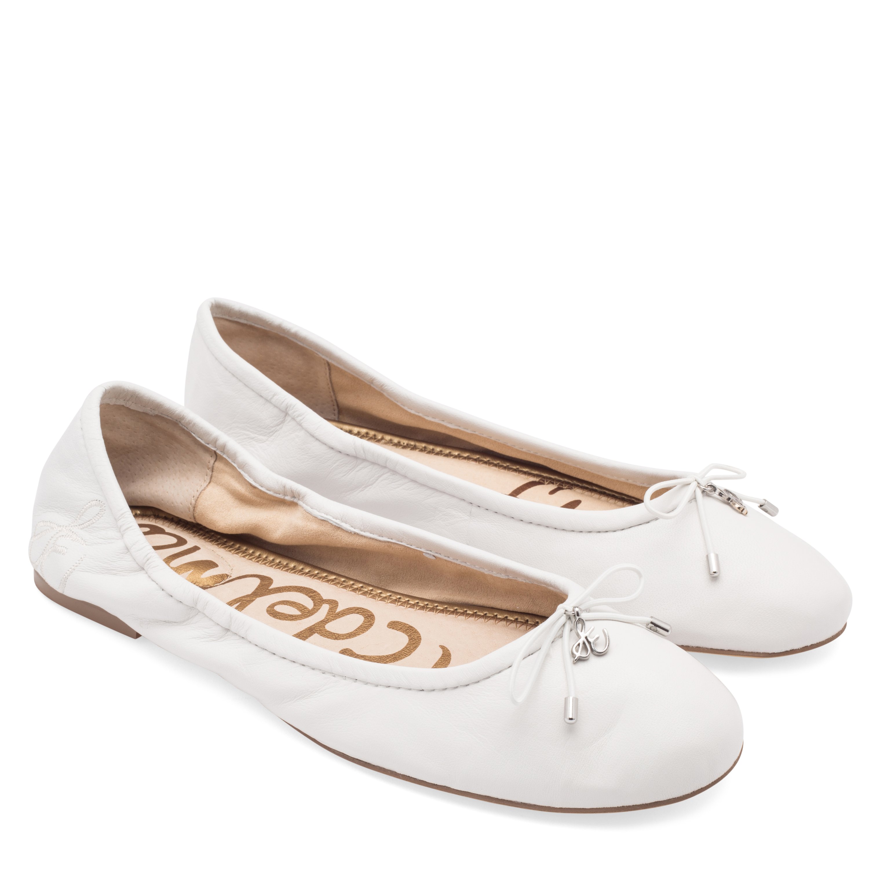 

Felicia leather ballerinas flats, White