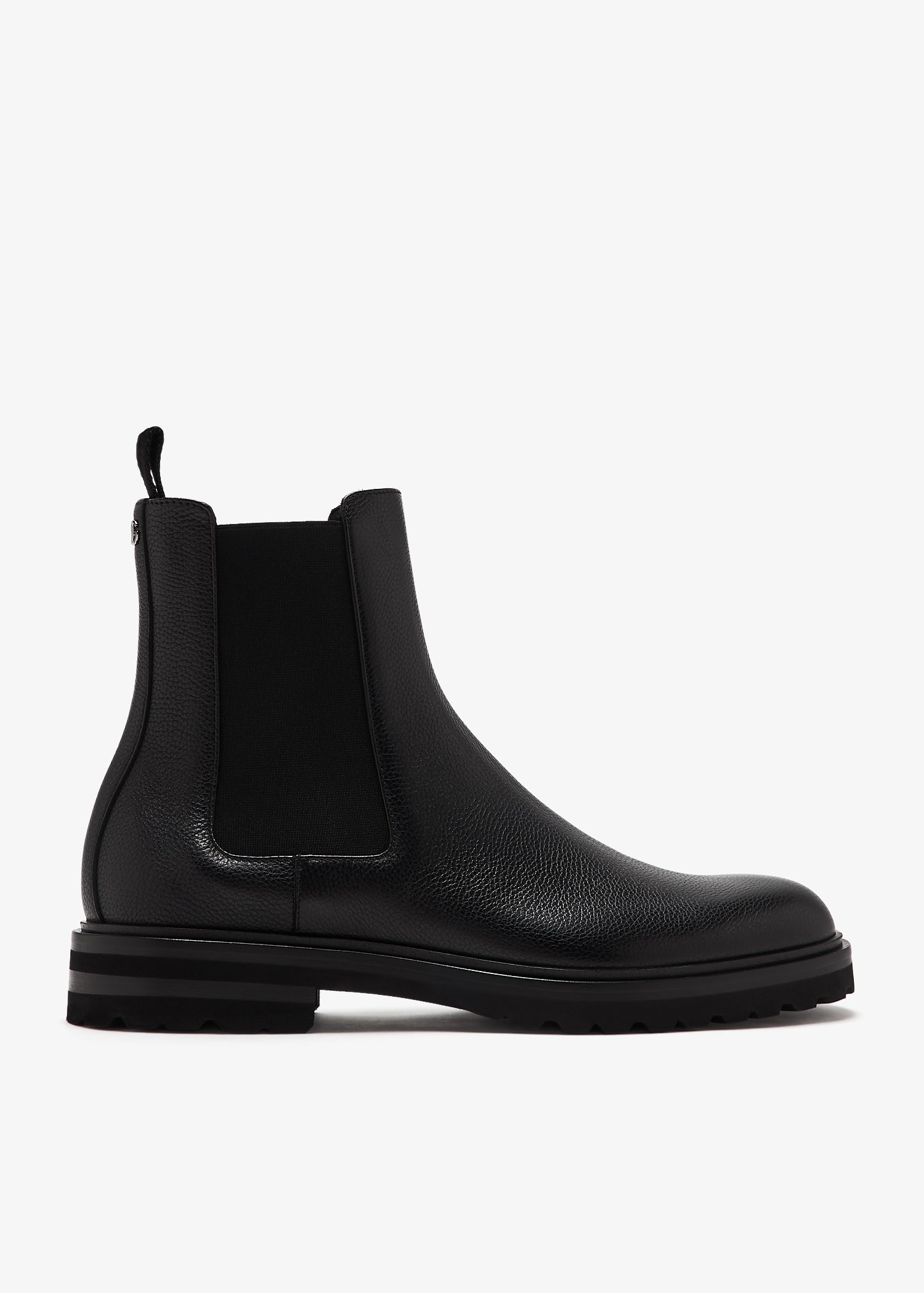 

Grainy calfskin ankle boots, Black