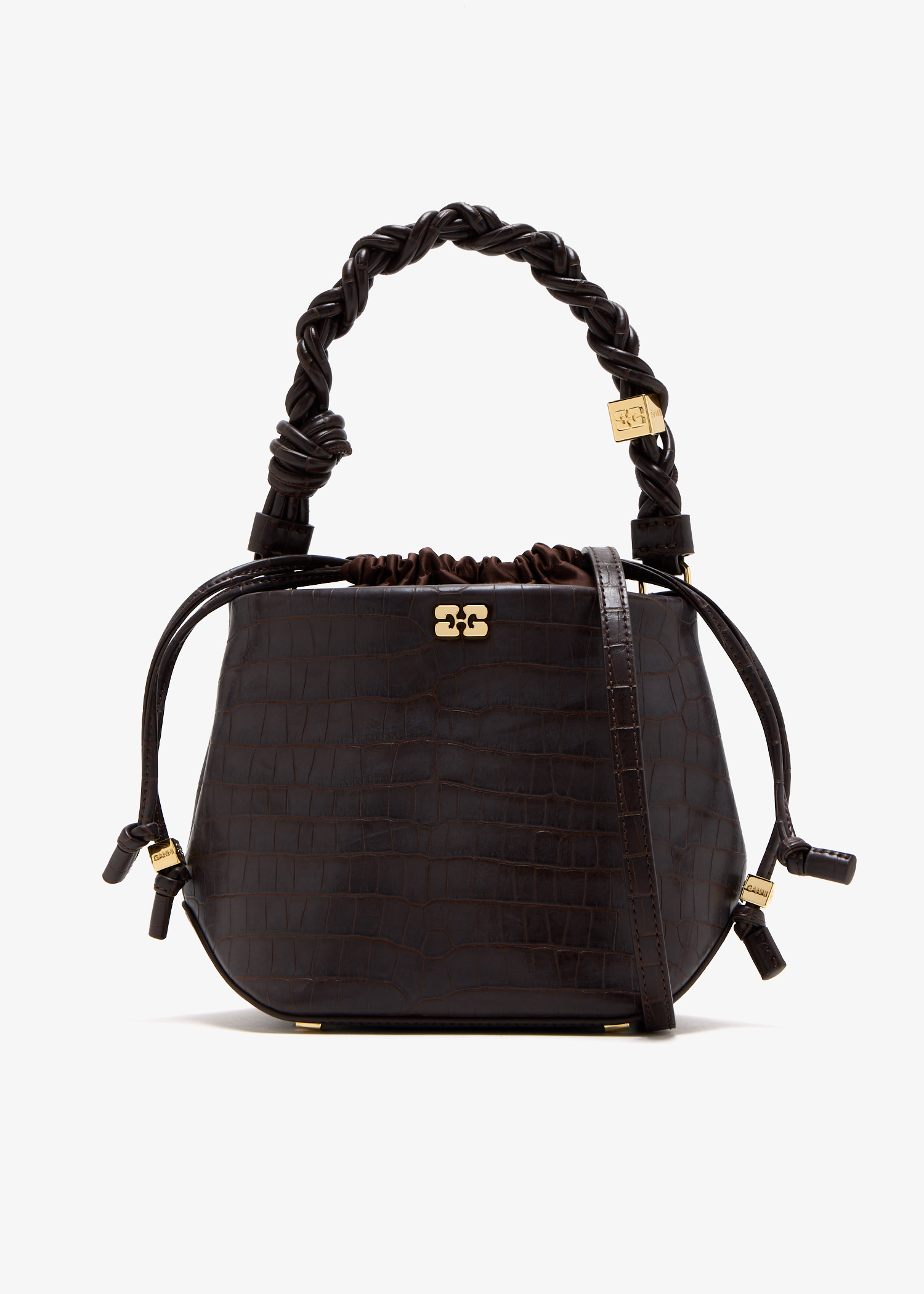 

GANNI Bou bucket bag, Brown