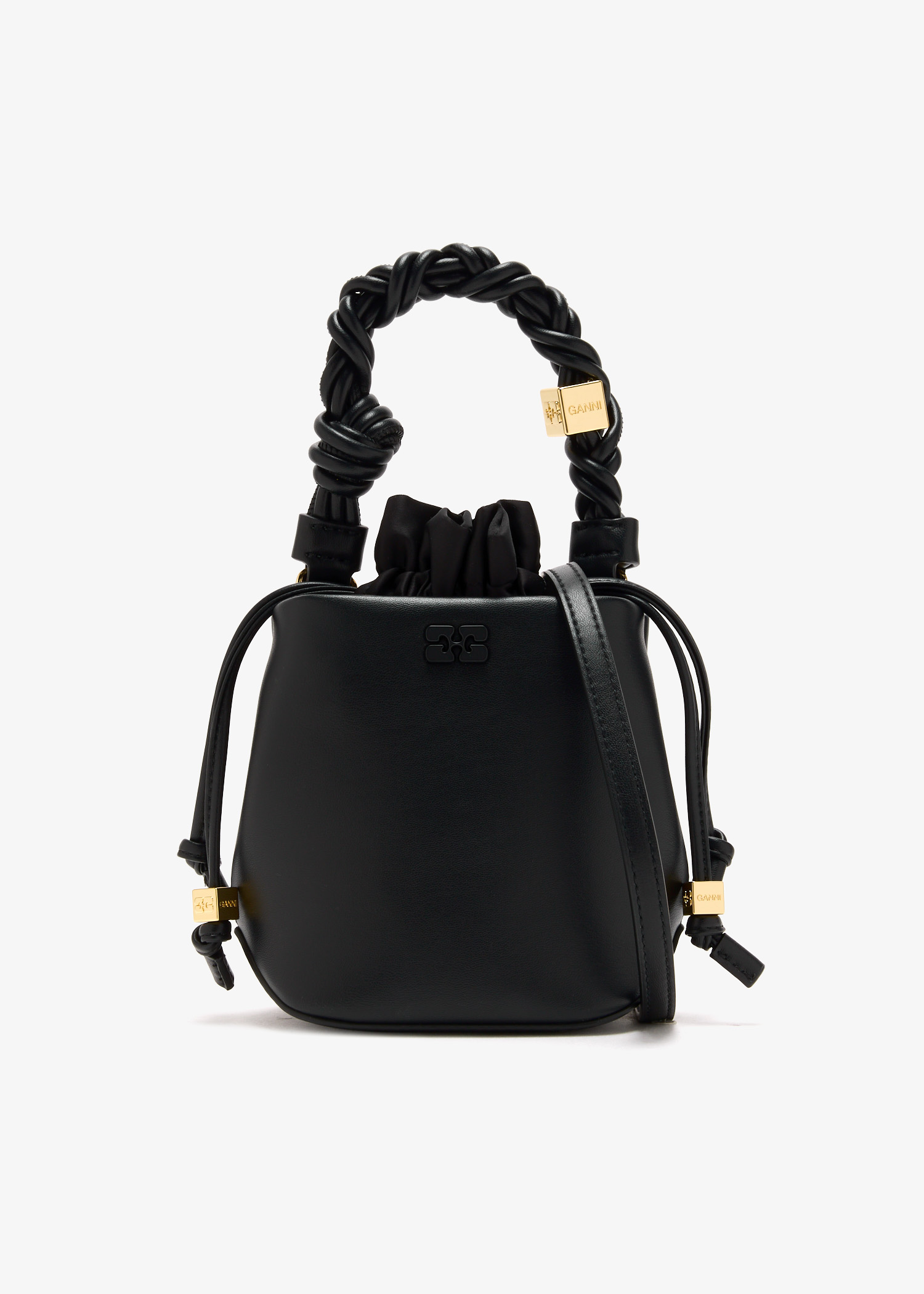 

Mini GANNI Bou bucket bag, Black