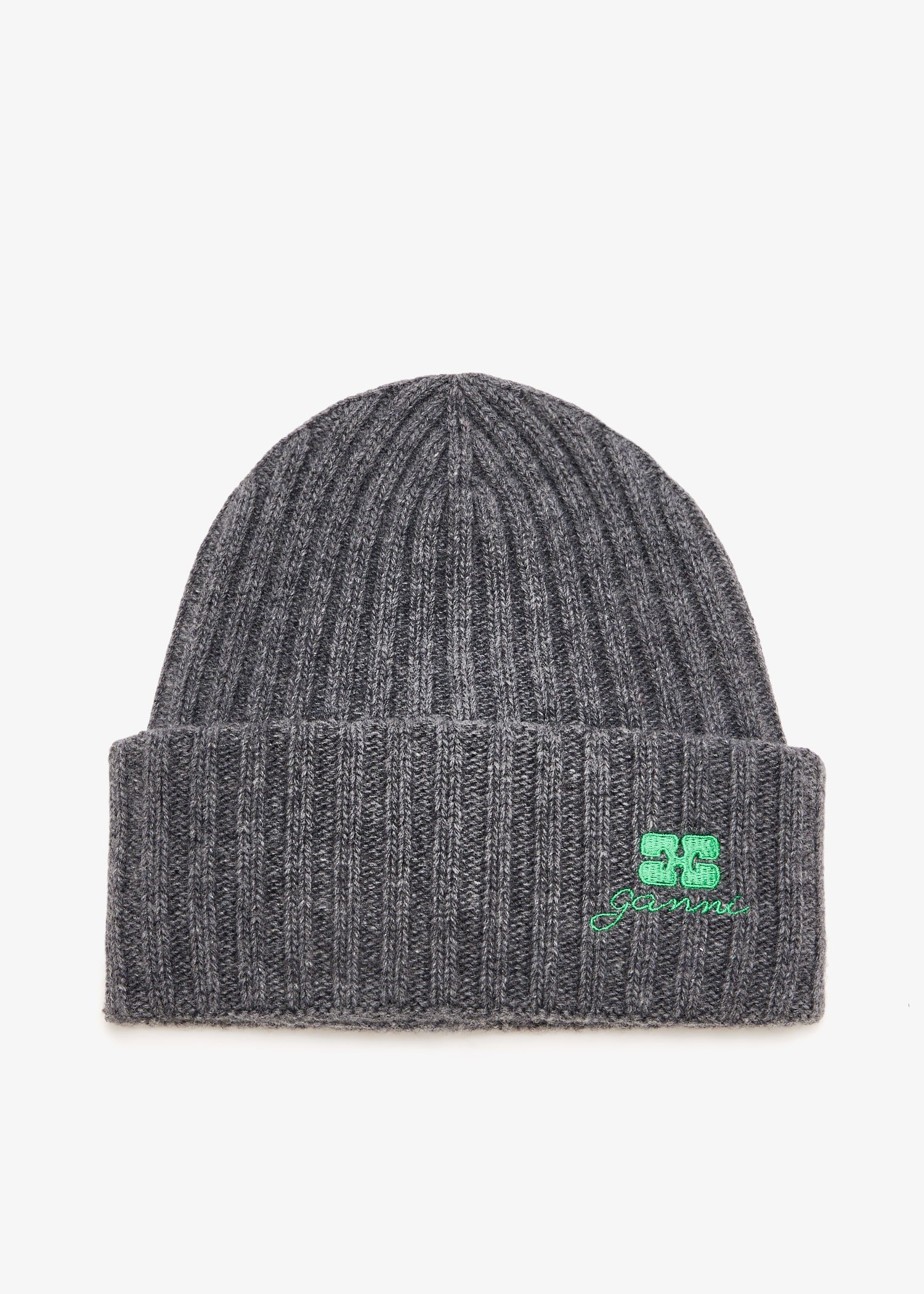 

Wool knit beanie, Grey