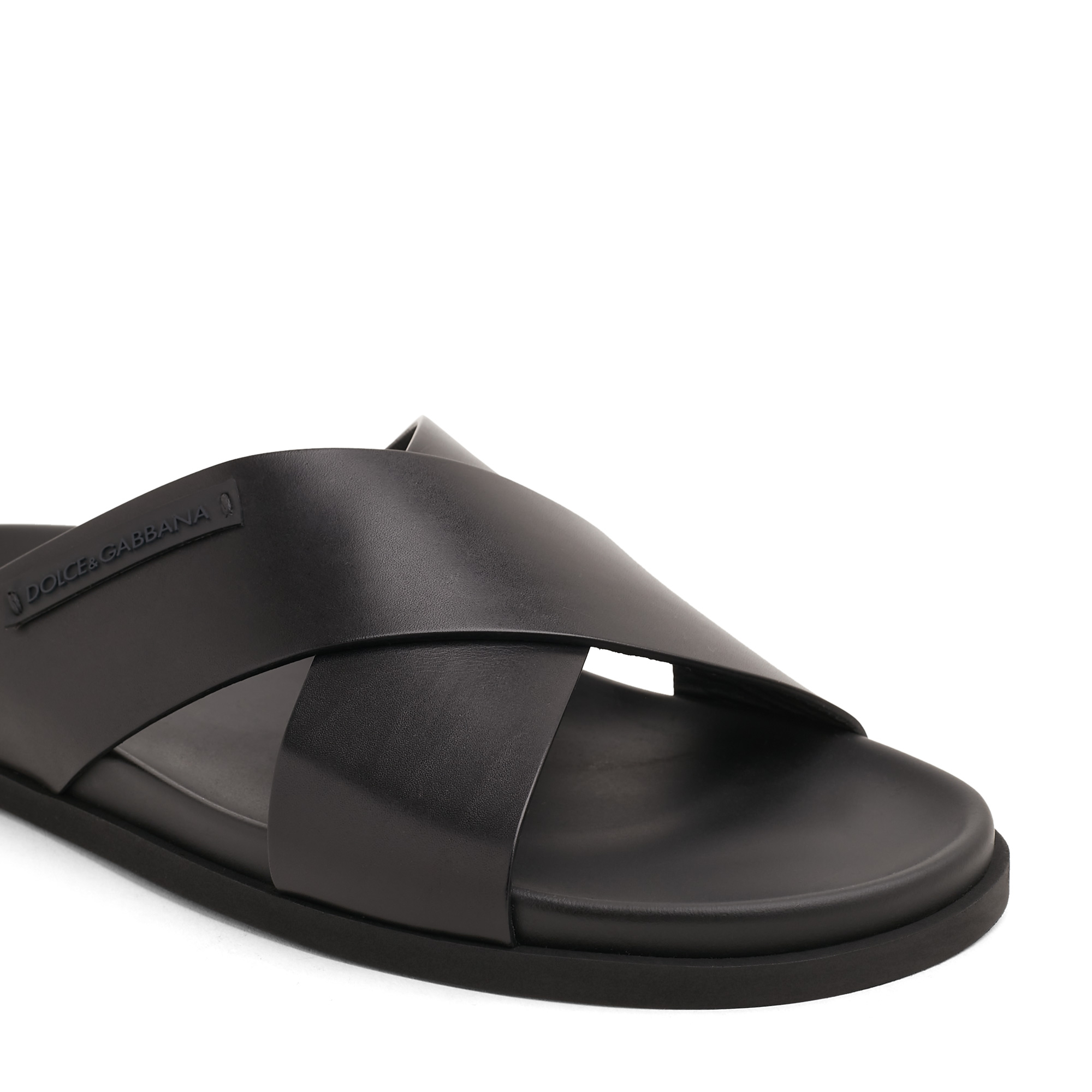 

Leather sandals, Black