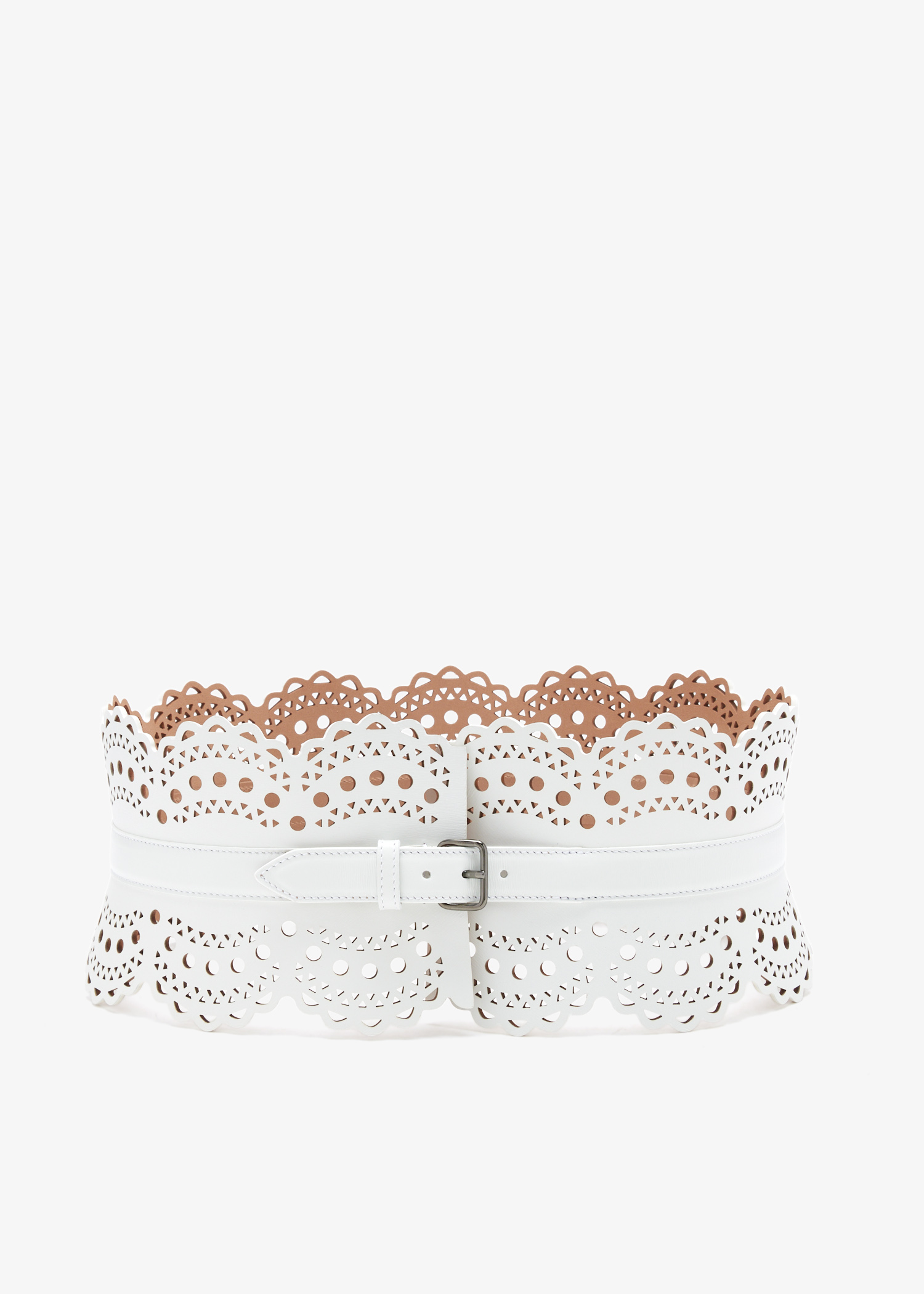 

Vienne Wave bustier belt, White