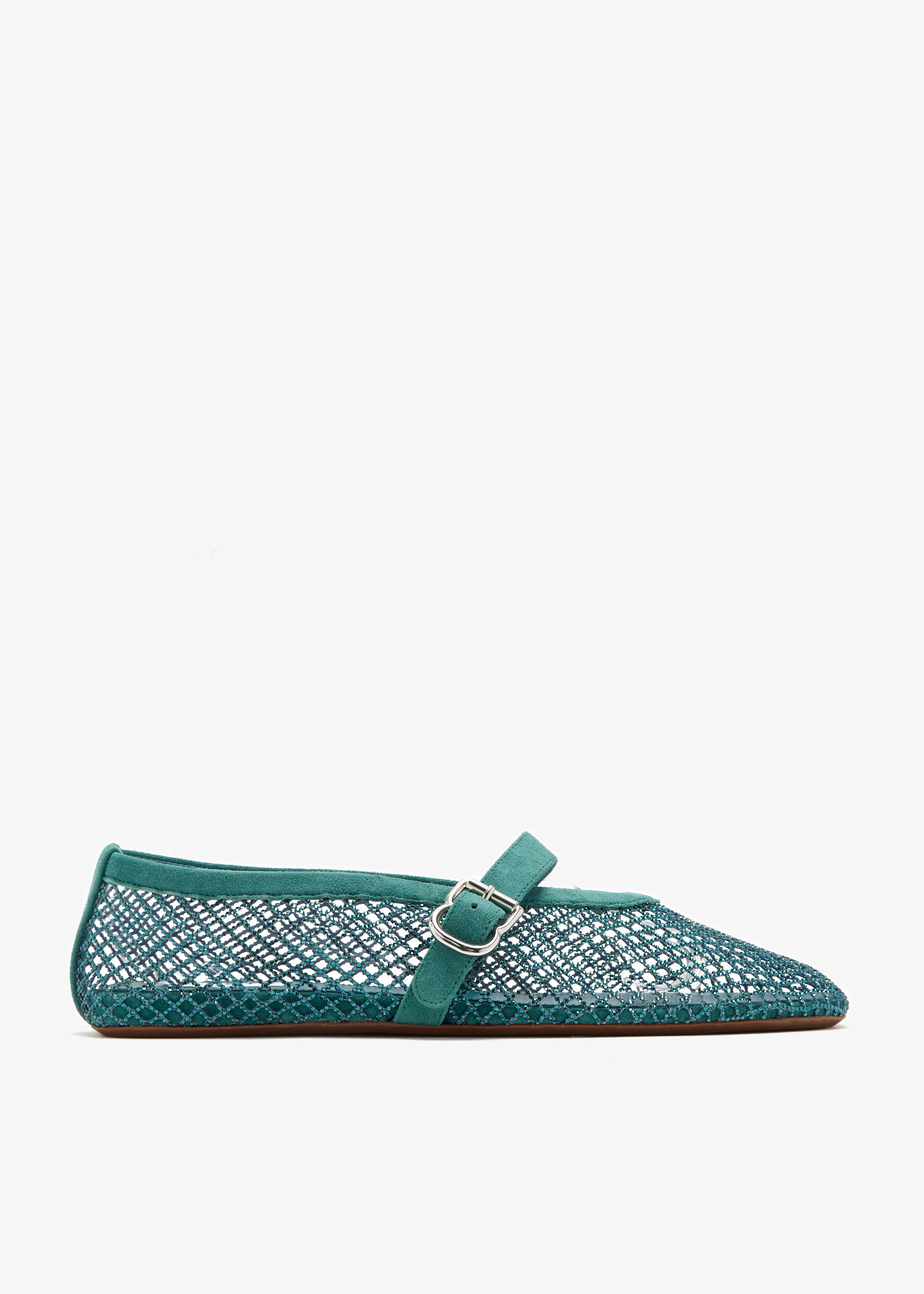 

Strass fishnet ballerinas, Green