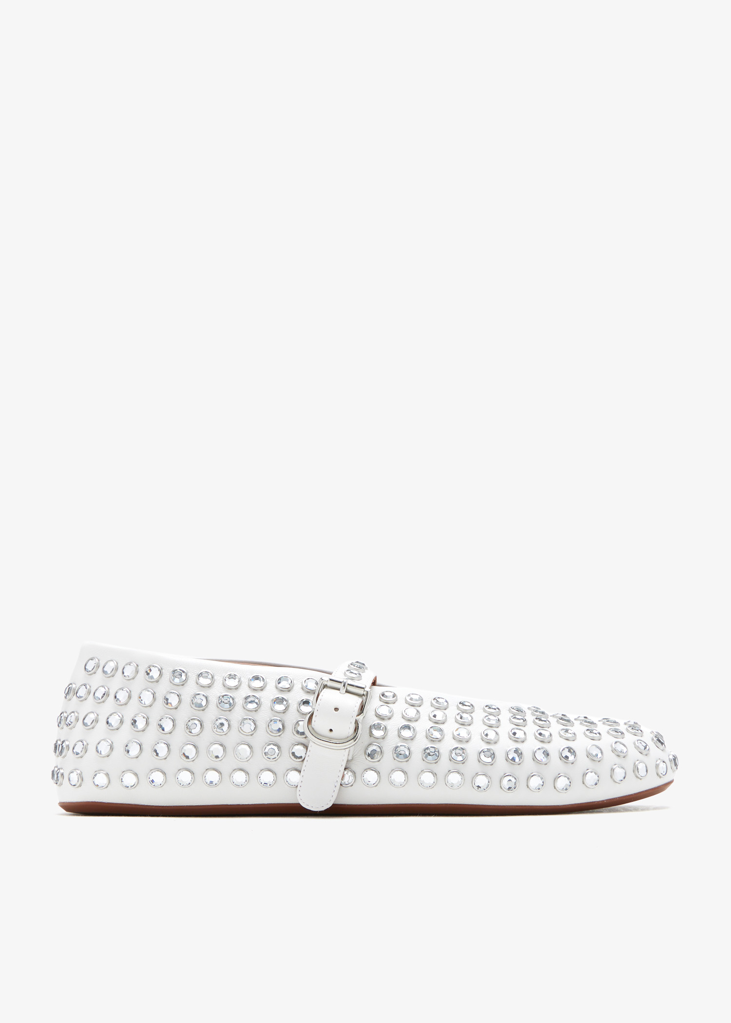 

Strass ballerinas, White