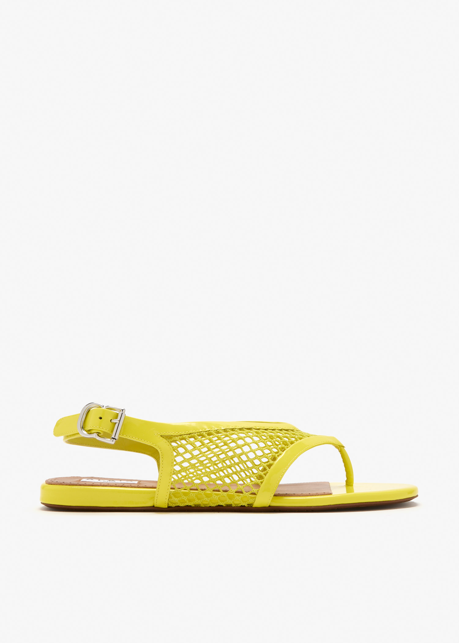

Fishnet thong sandals, Yellow