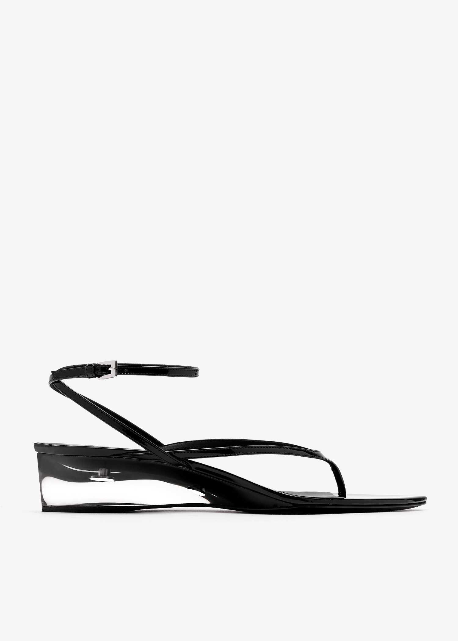 

Inivisible thong sandals, Black