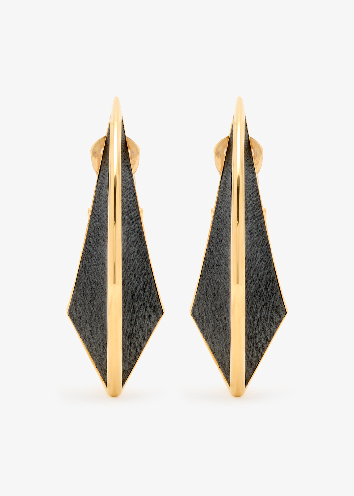 

Edge earrings, Gold