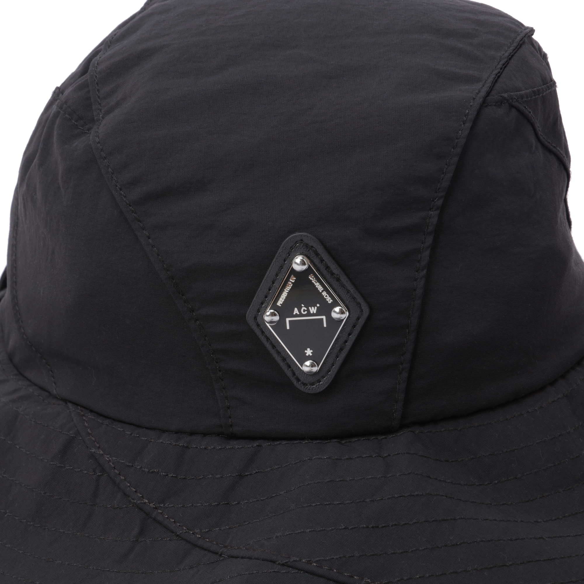 

Curved panel bucket hat, Black