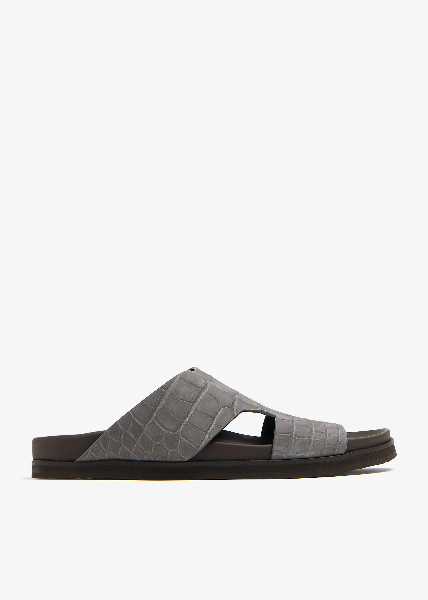 

Amorti Alligator nubuck sandals, Grey