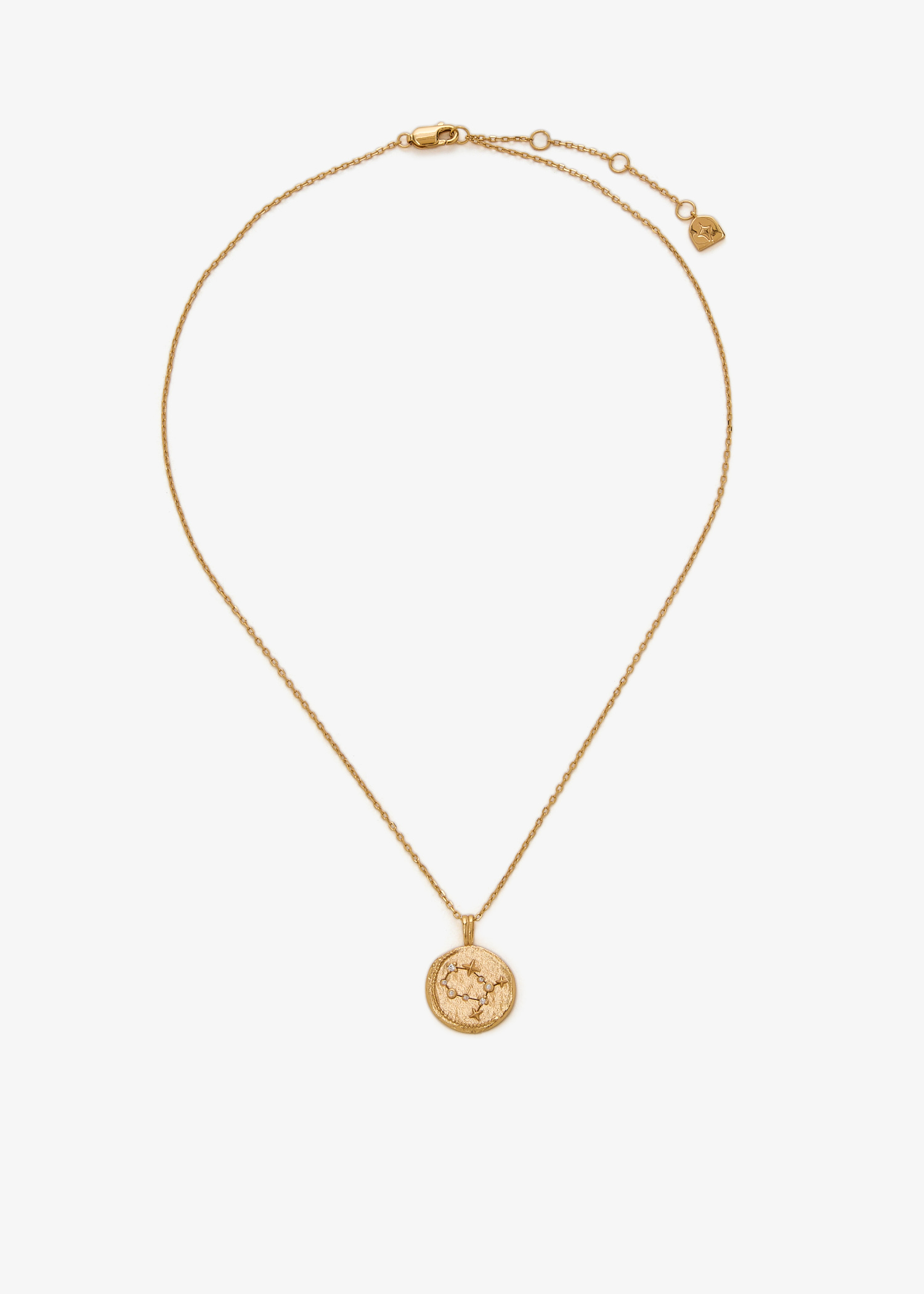 

Gemini Zodiac pendant necklace, Gold