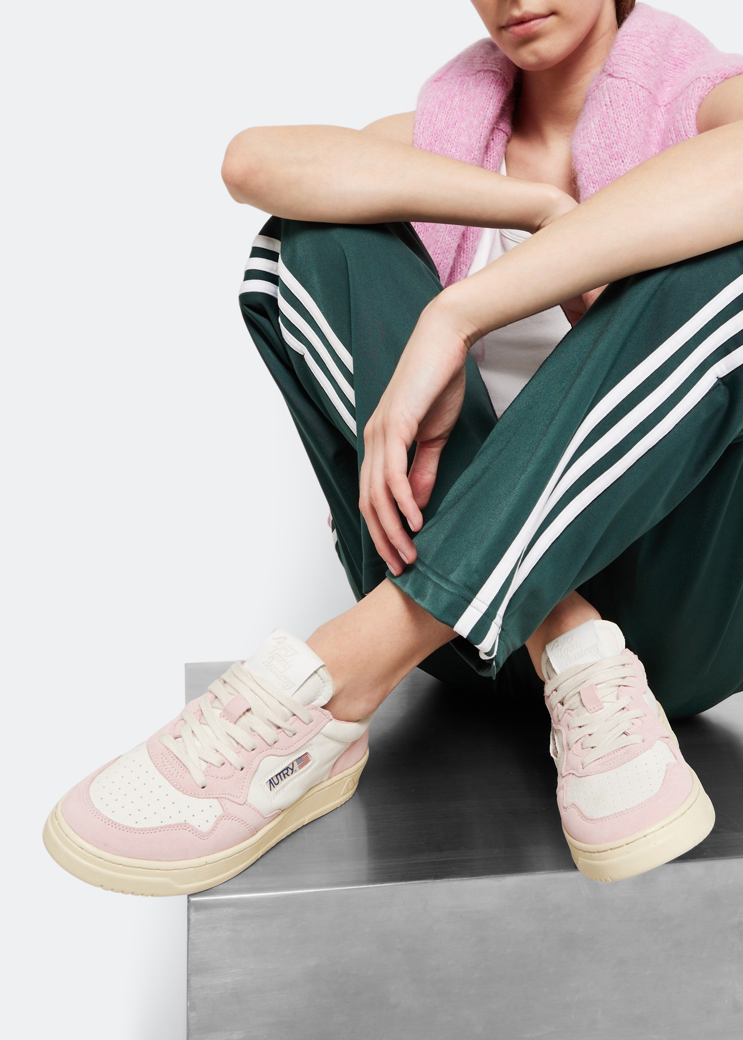 

Open low sneakers, Pink