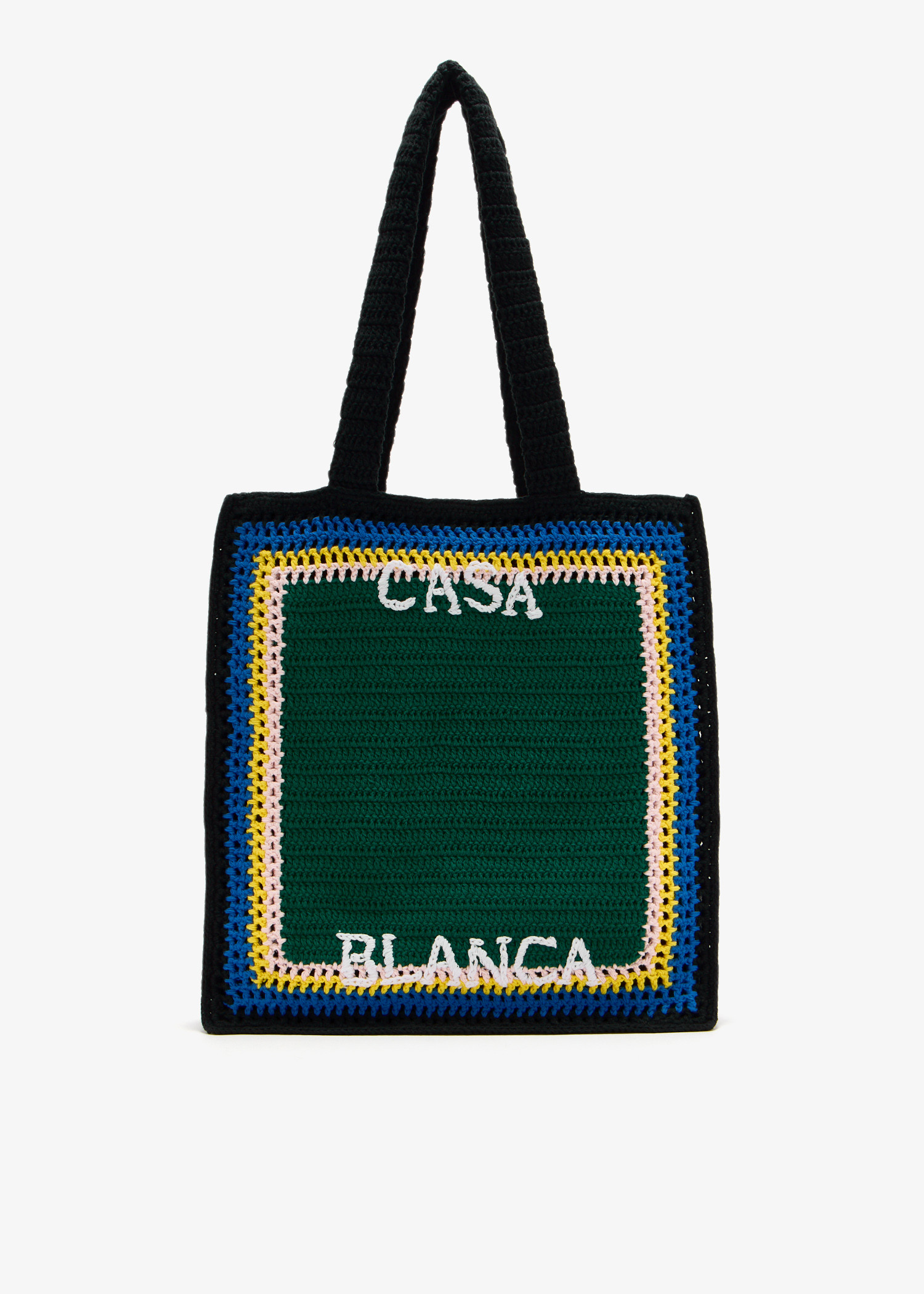 

Stripe crochet bag, Green