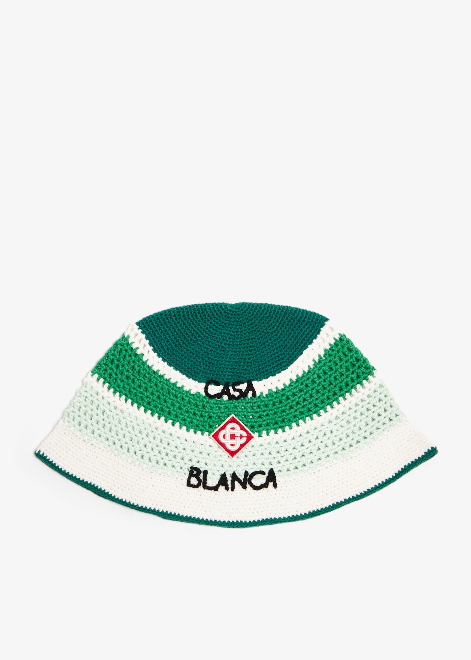 

Stripe crochet hat, Green