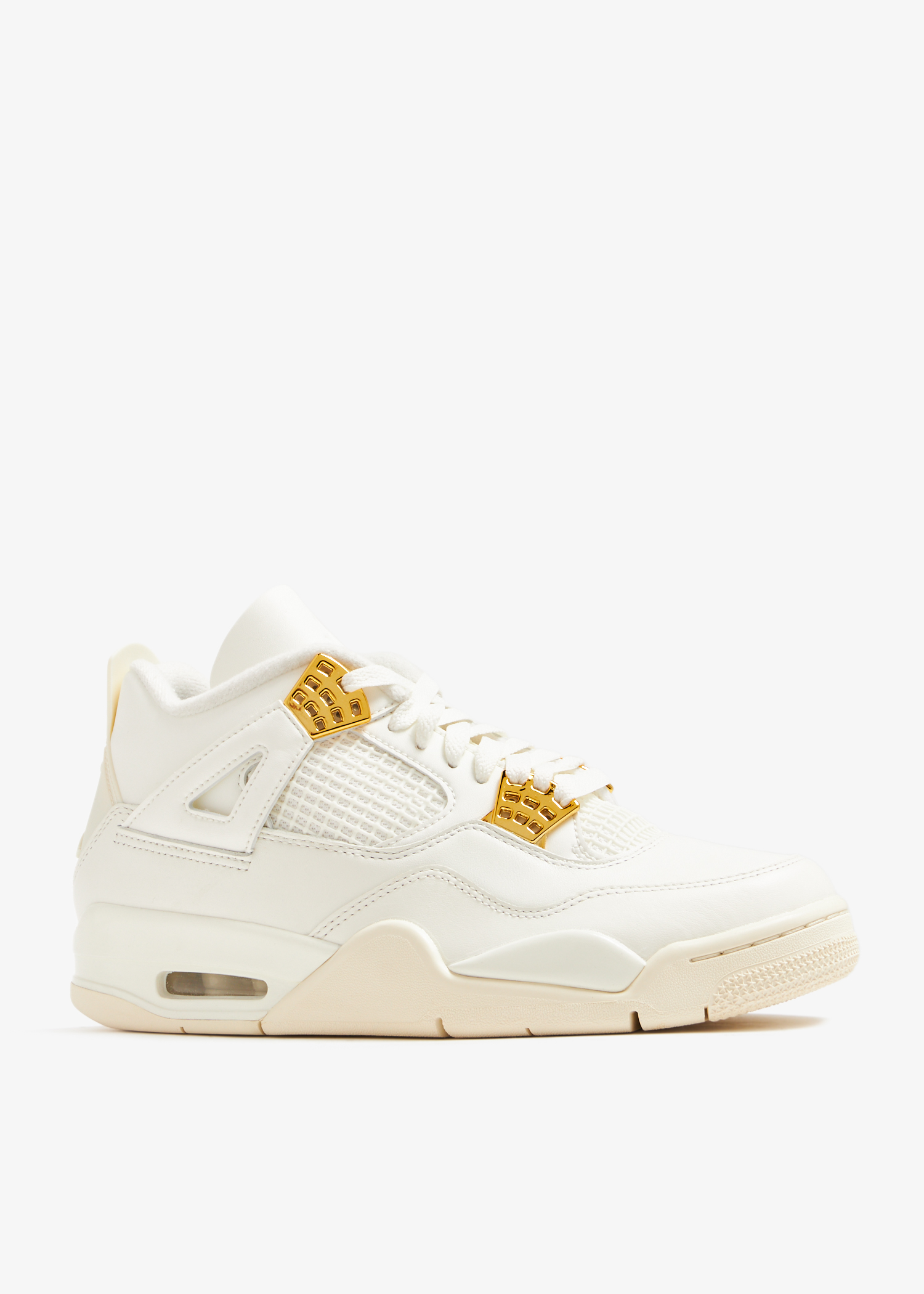 

Air Jordan 4 Retro 'Sail/Metallic Gold' sneakers, White