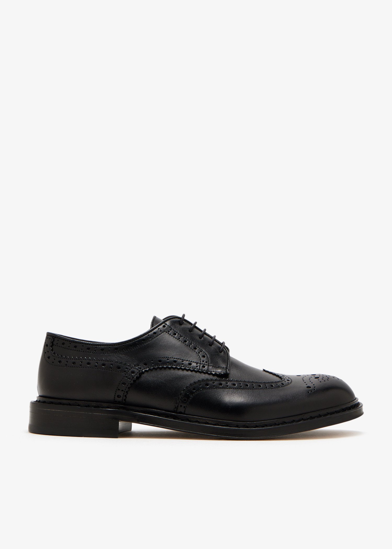 

Leather Derby shoes, Black
