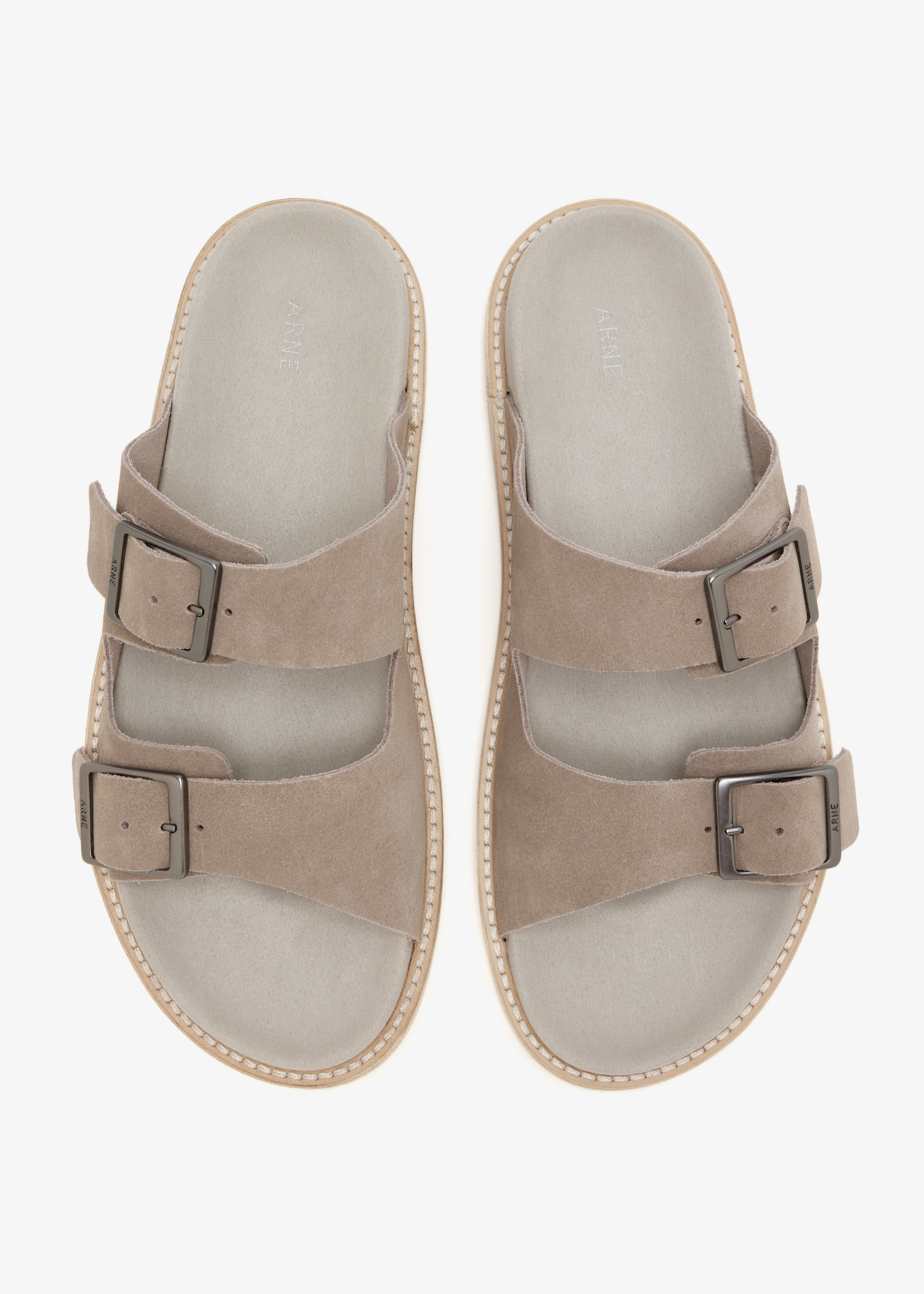 

Suede sandals, Grey