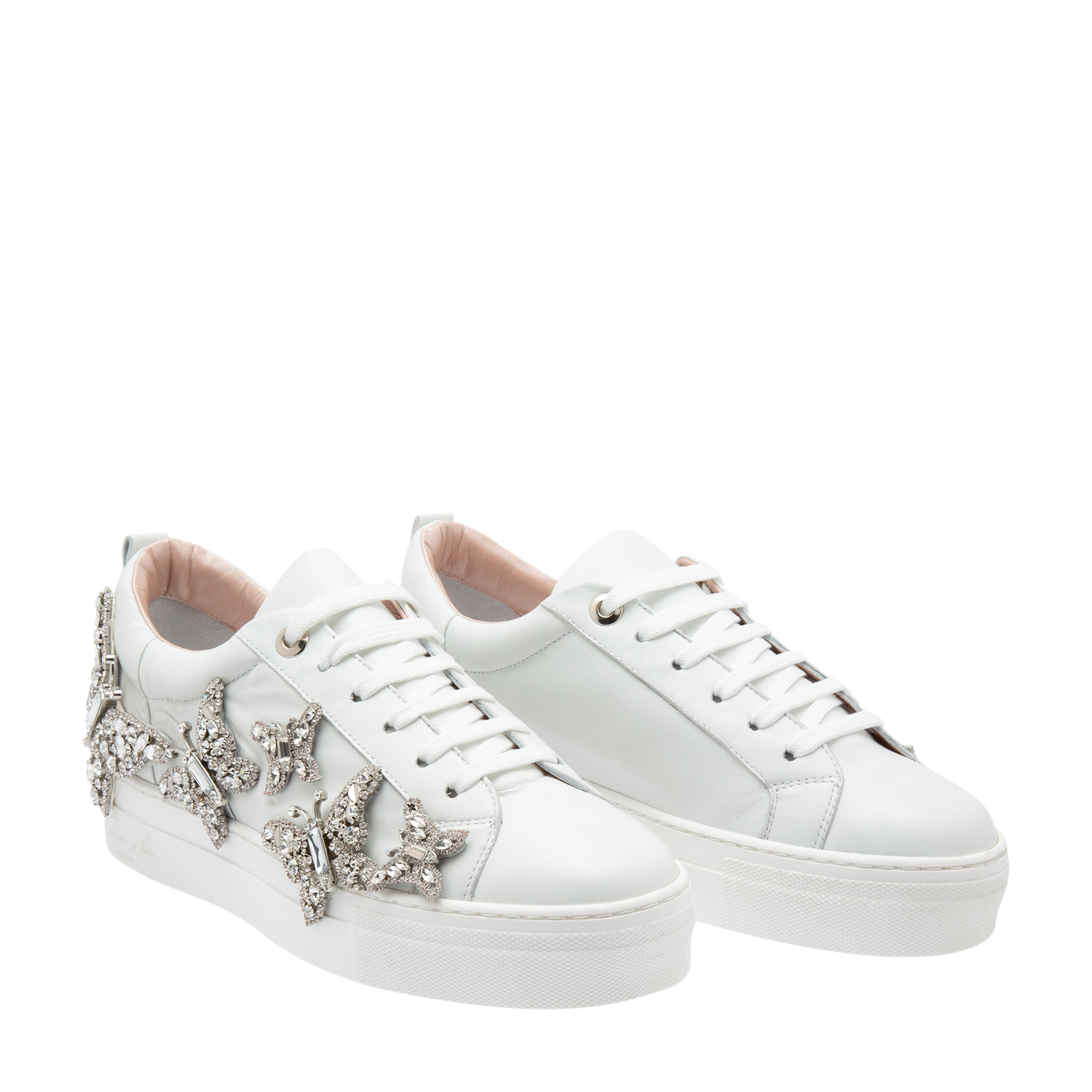 

Embellished sneakers, White