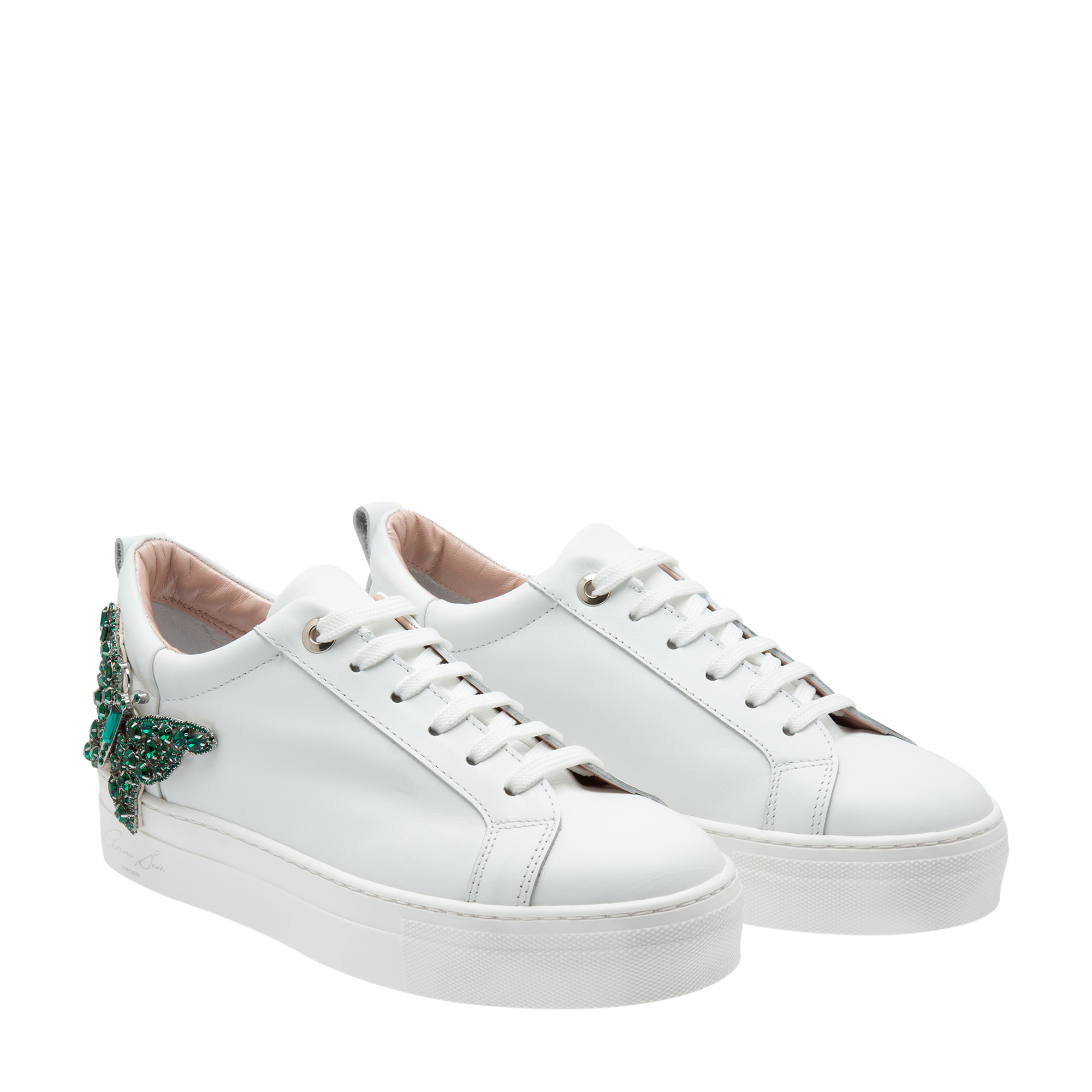 

Embellished sneakers, White