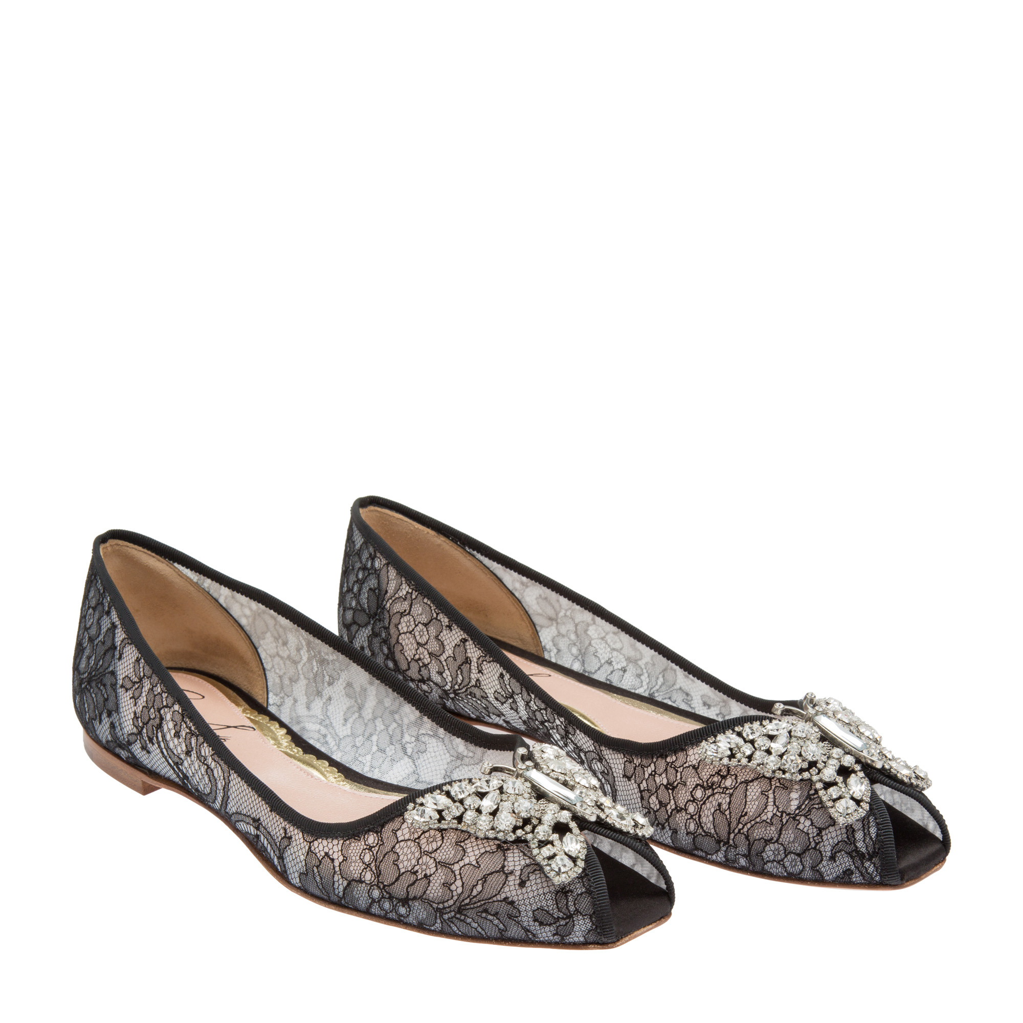 

Liana lace flats, Black