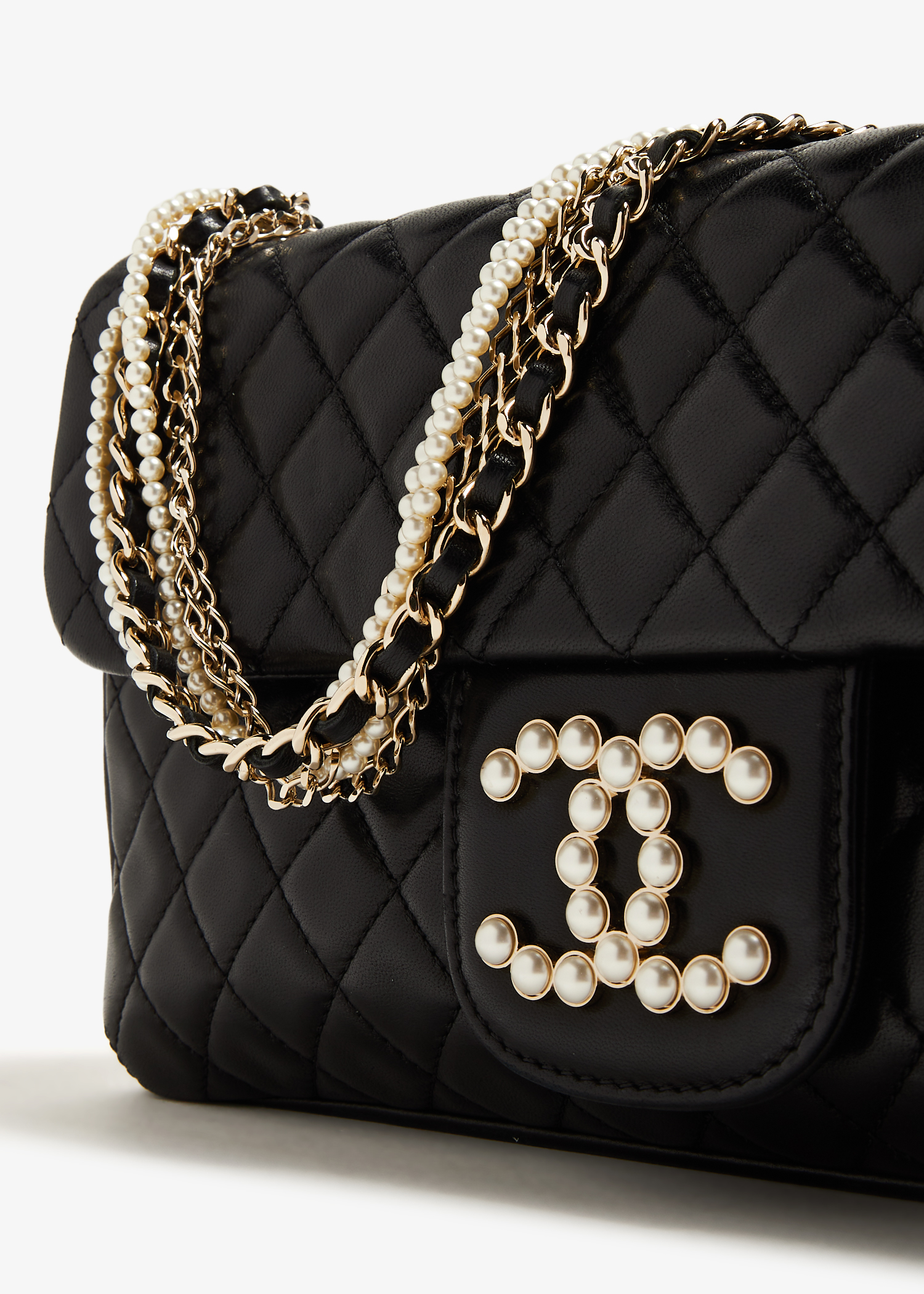 

Westminister Pearl Coco flap bag, Black