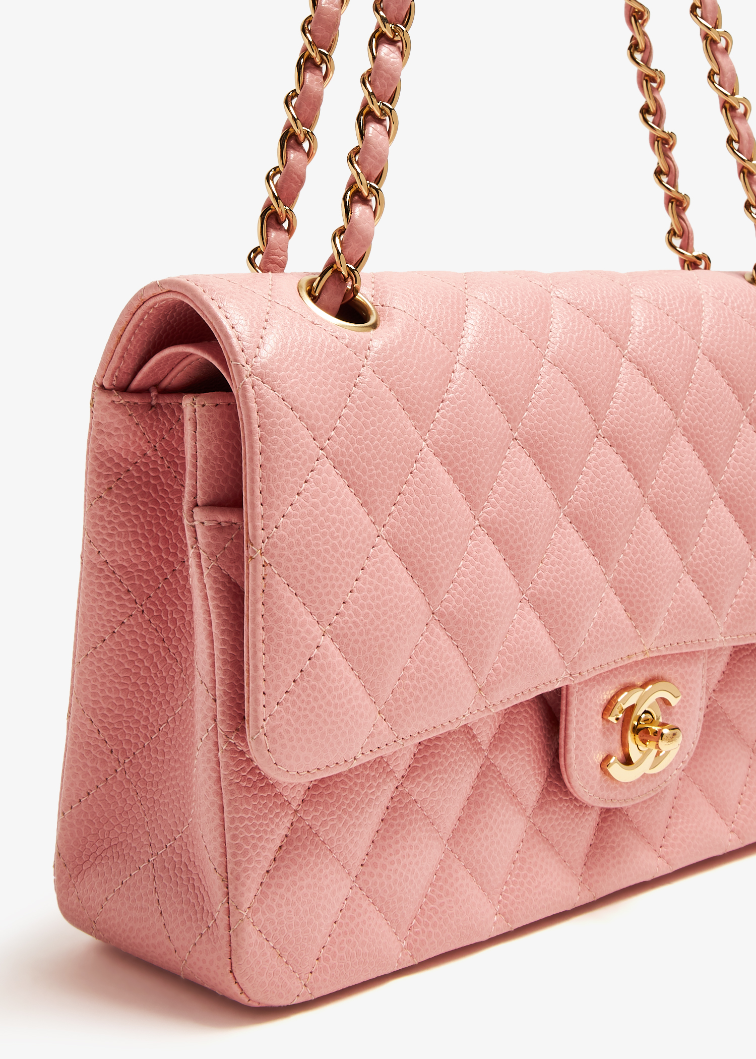 

Double Classic flap bag, Pink