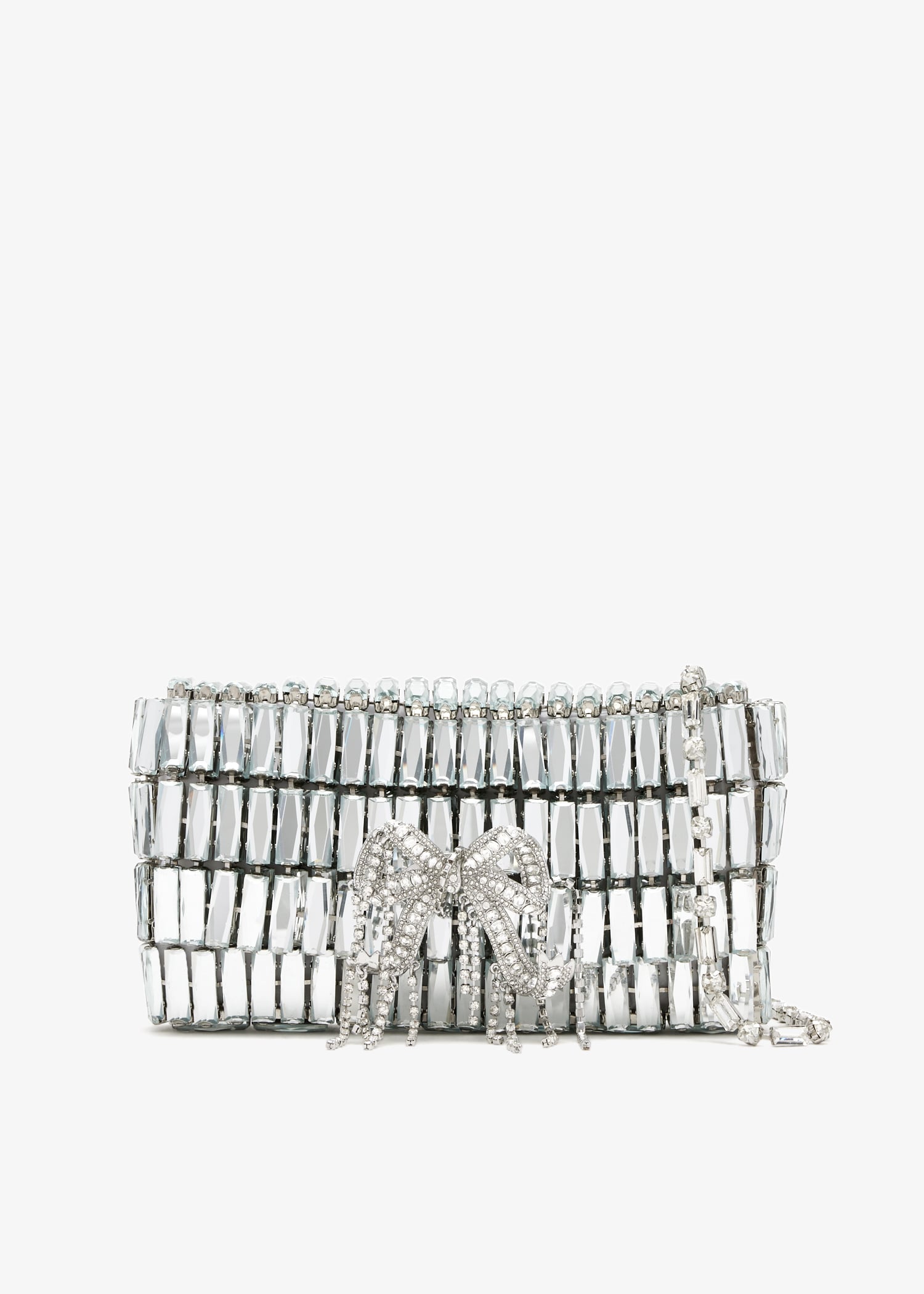 

Crystal Bow mini shoulder bag, Silver